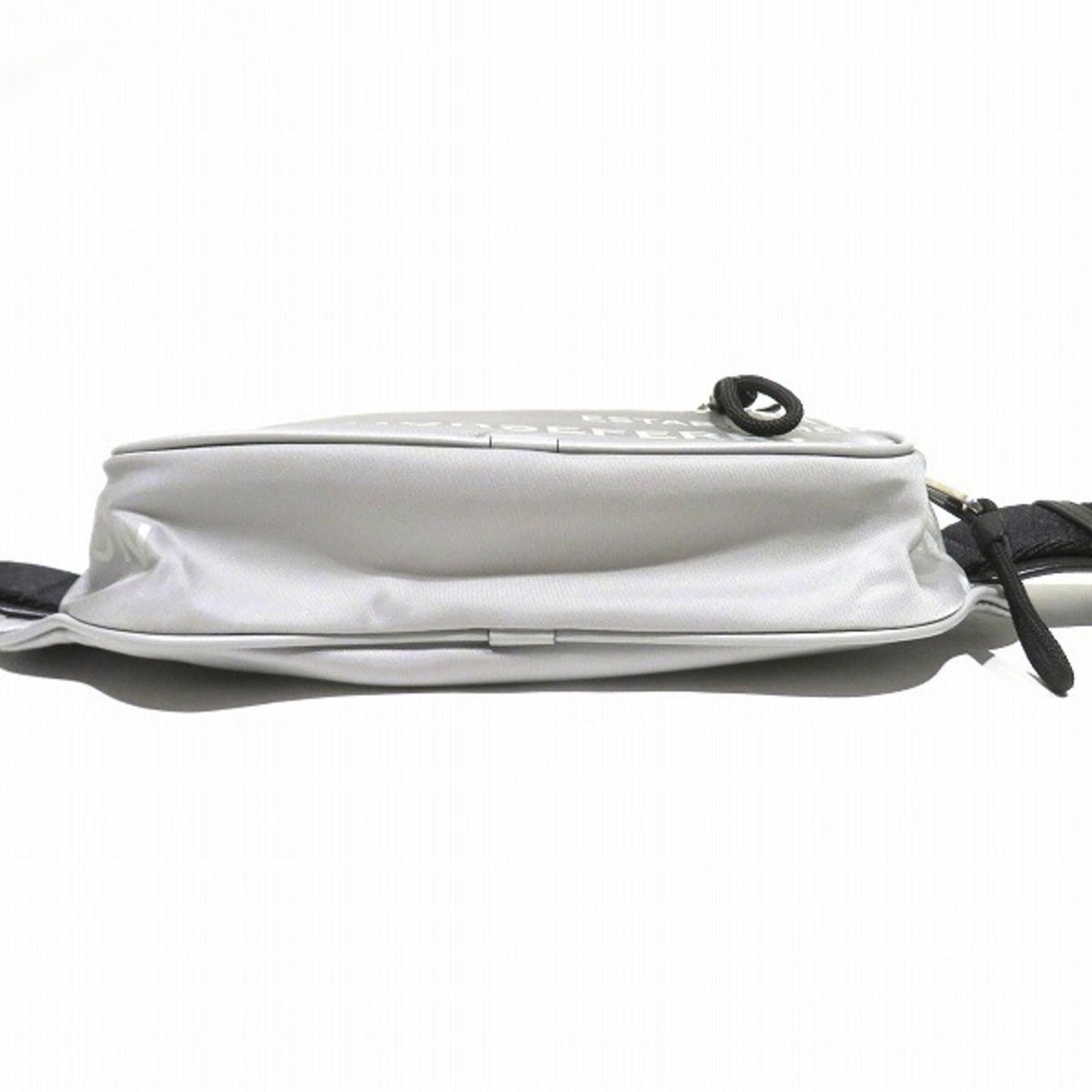Unspecified Light Gray Nylon Leather Fanny Pack Sling Bag (Pre-Owned)