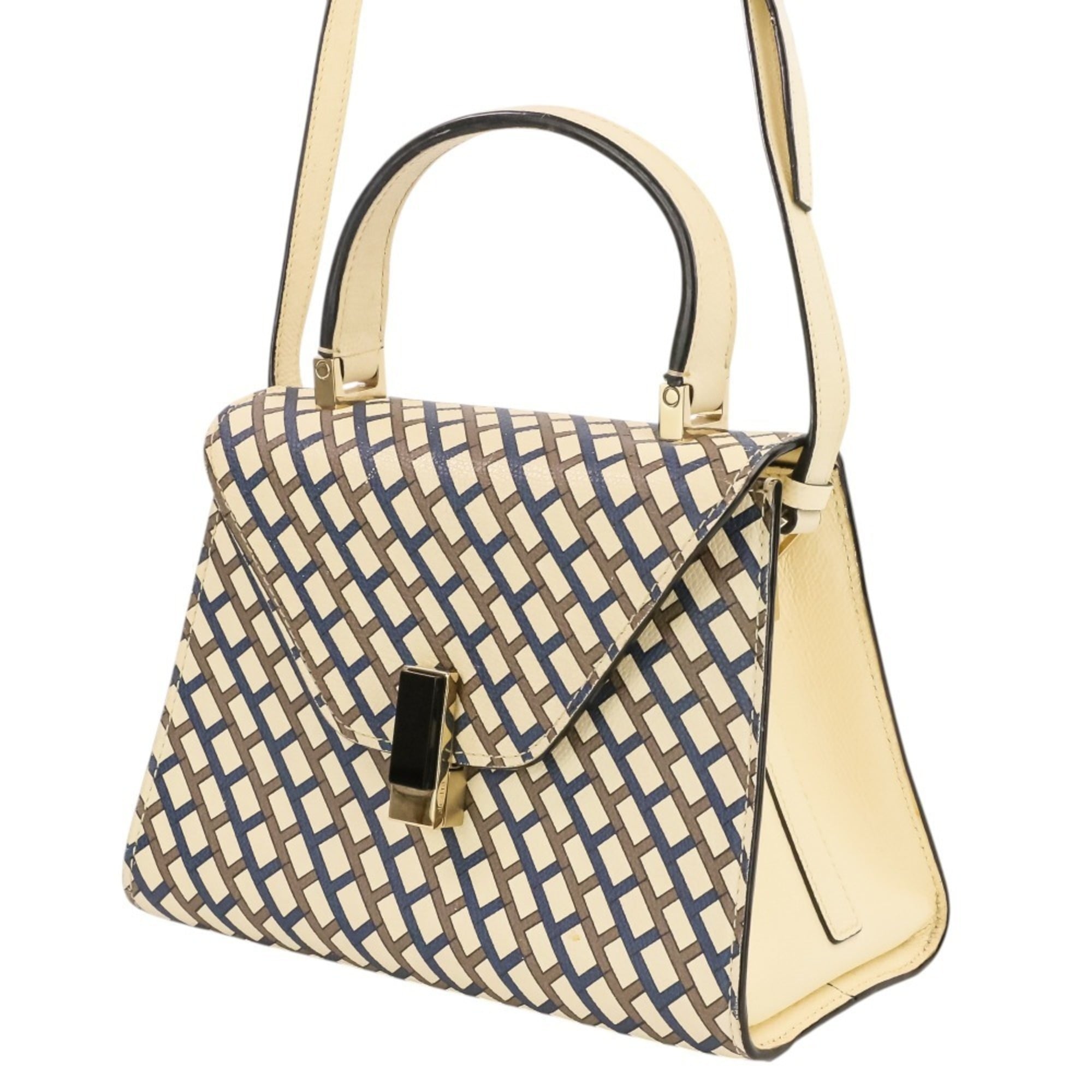 Valextra Multi-Color White Handbag Shoulder Bag (Pre-Owned)