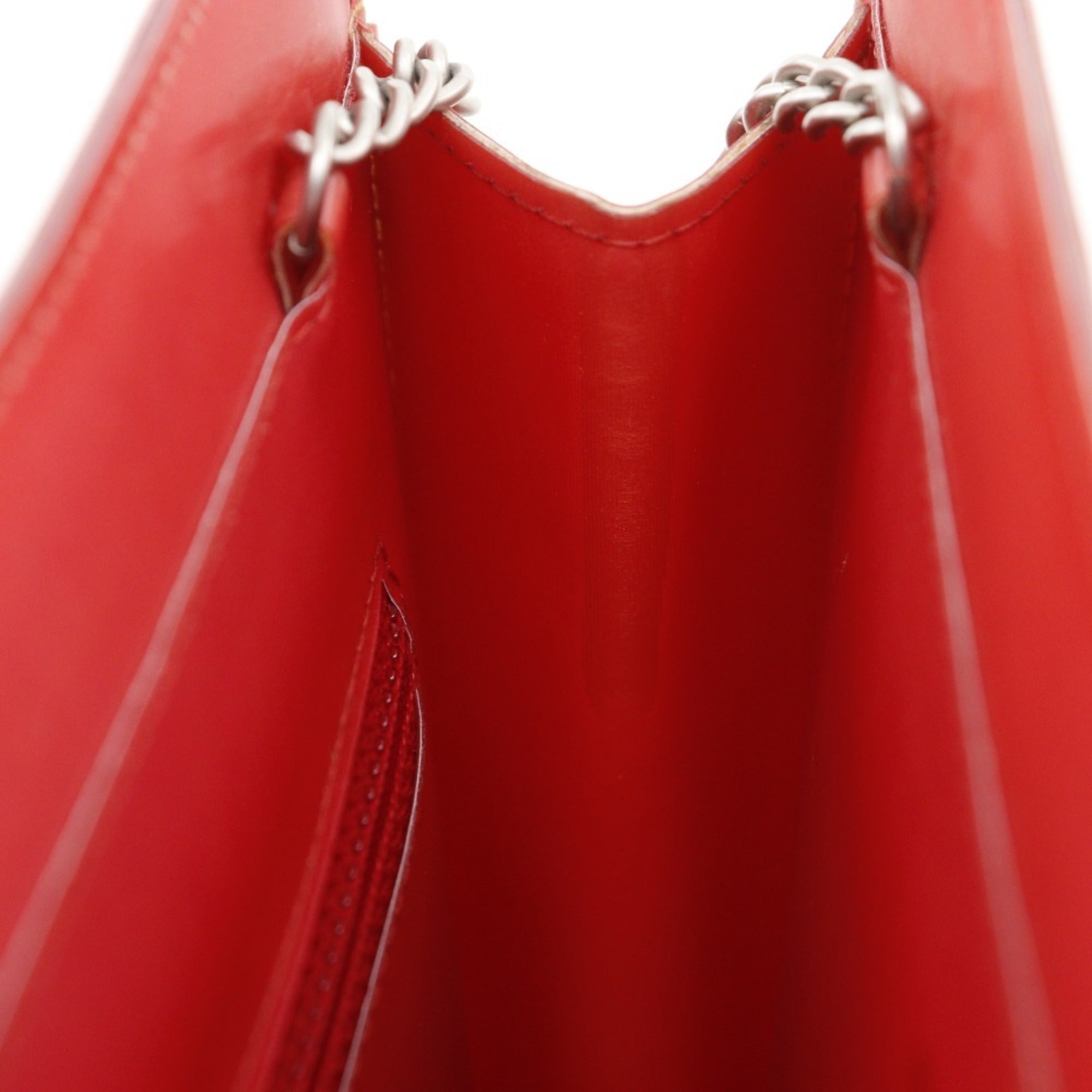 Chanel Red Color Vinyl Shoulder Bag (Pre-Owned)