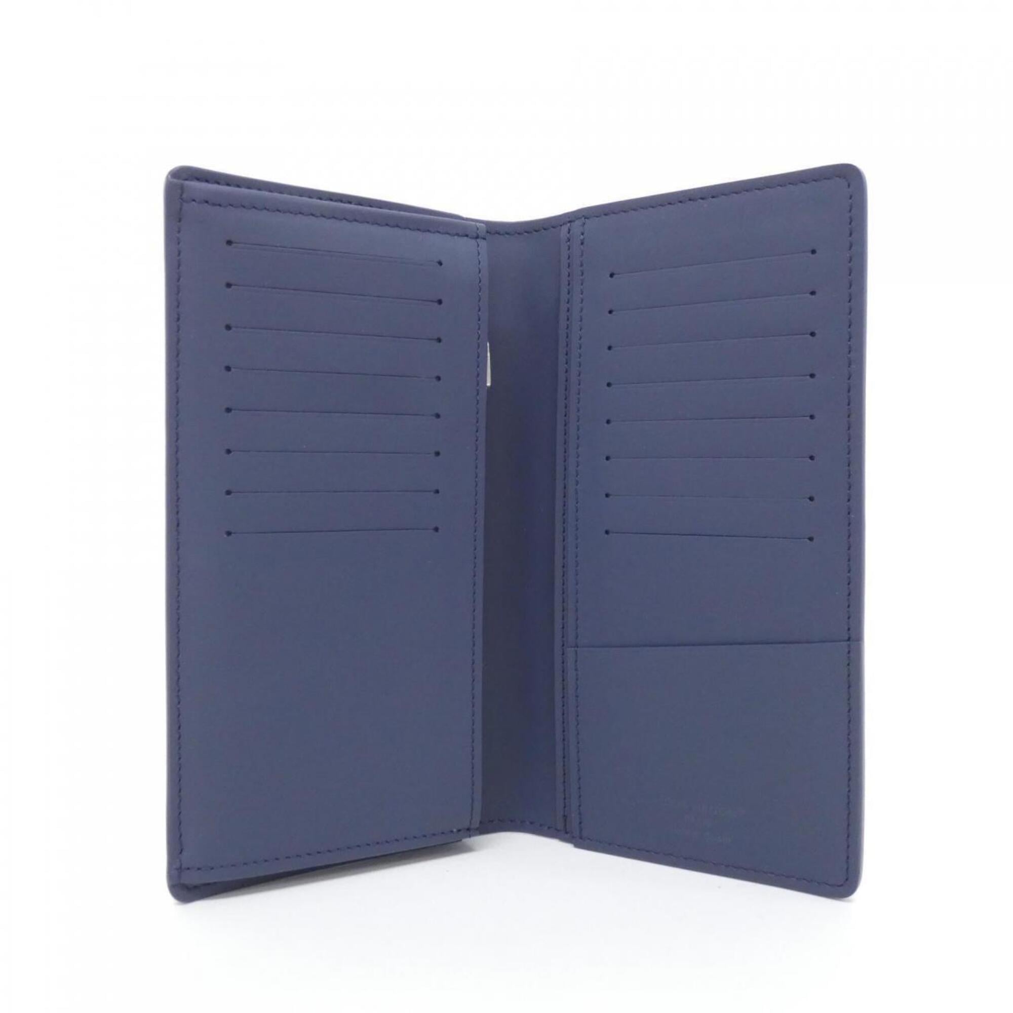 Louis Vuitton Navy Leather Long Wallet (Bi-Fold) (Pre-Owned)