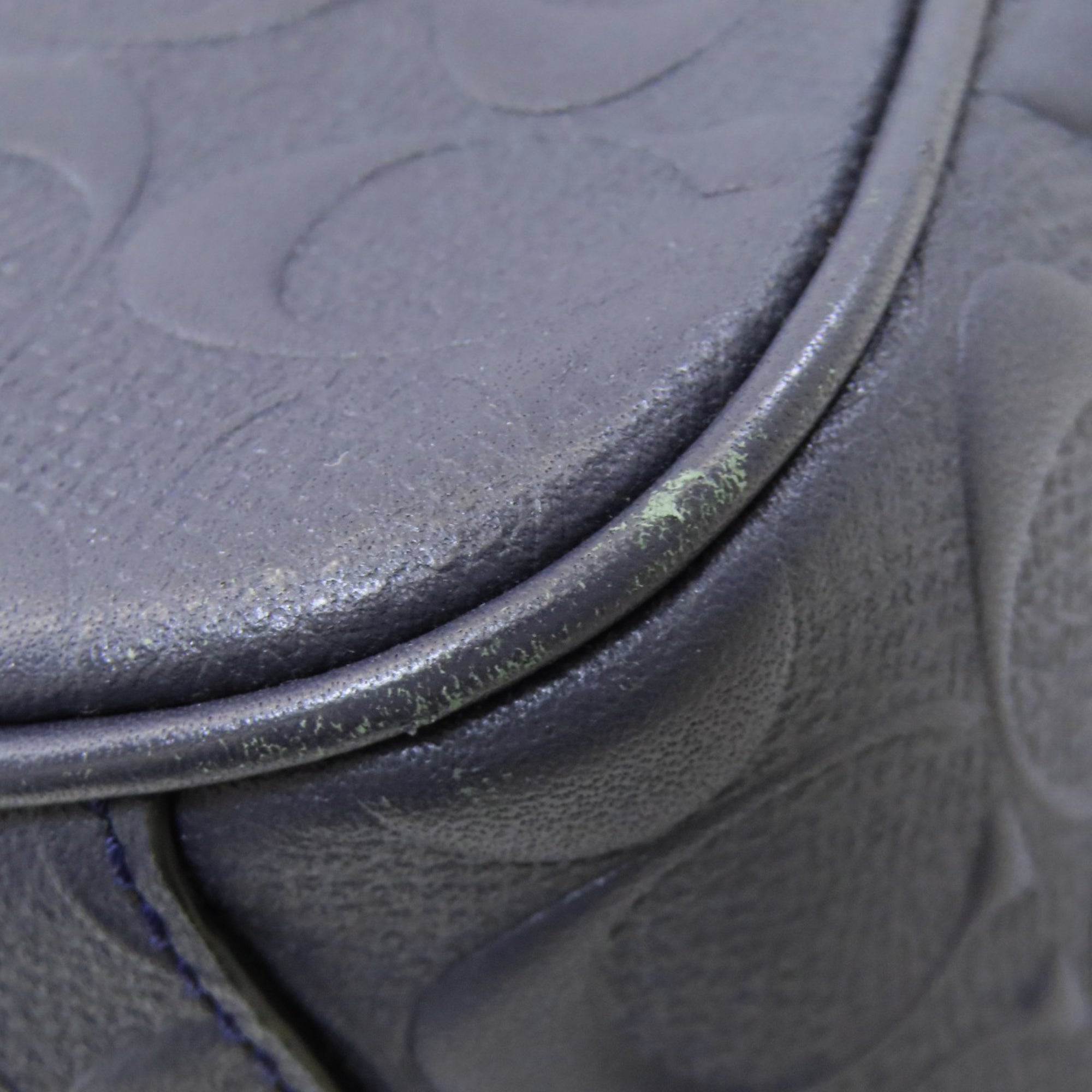 Coach Navy Pvc Shoulder Bag (Pre-Owned)