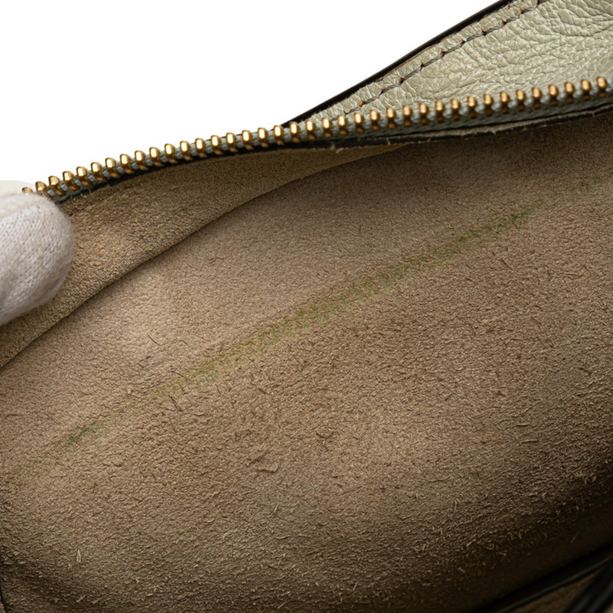 Chloé Gray Leather Suede Handbag Shoulder Bag (Pre-Owned)