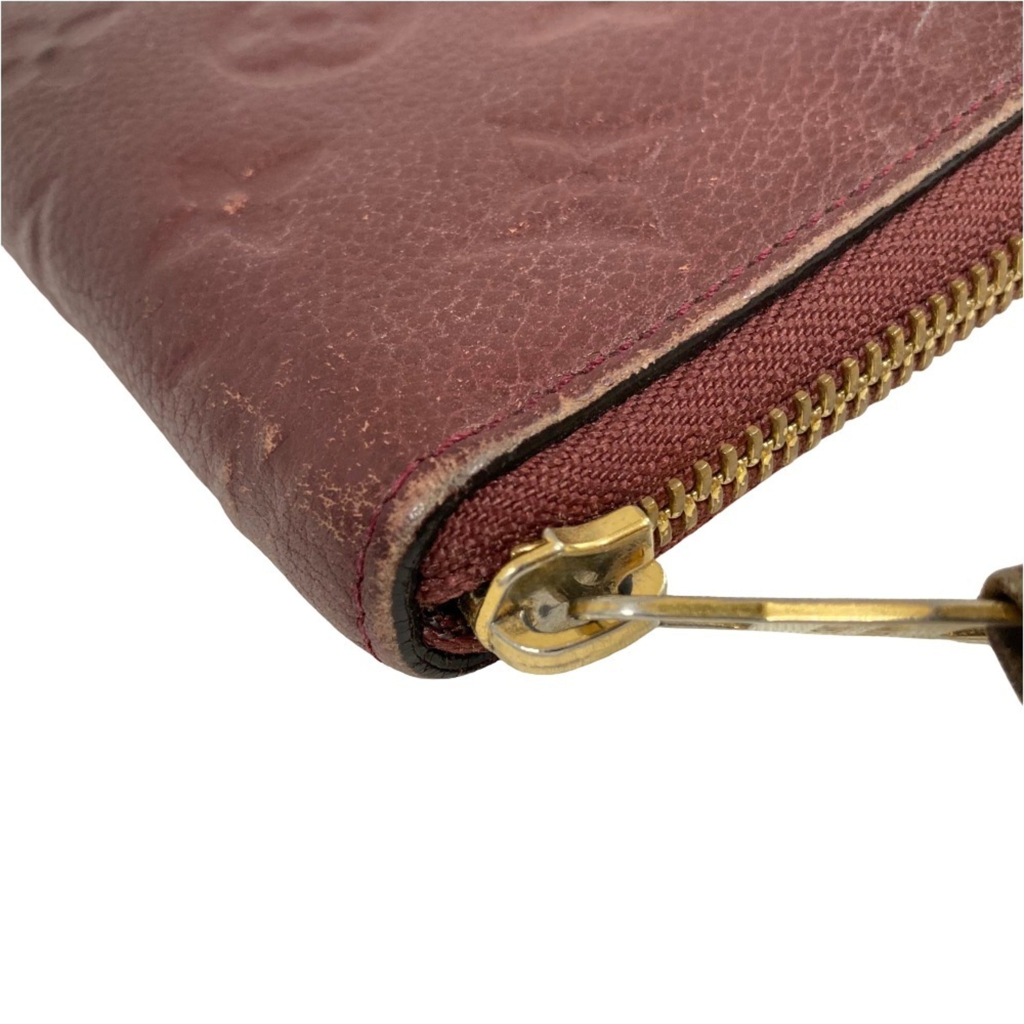 Louis Vuitton Monogram Empreinte Bordeaux Monogram Empreinte Long Wallet (Bi-Fold) (Pre-Owned)