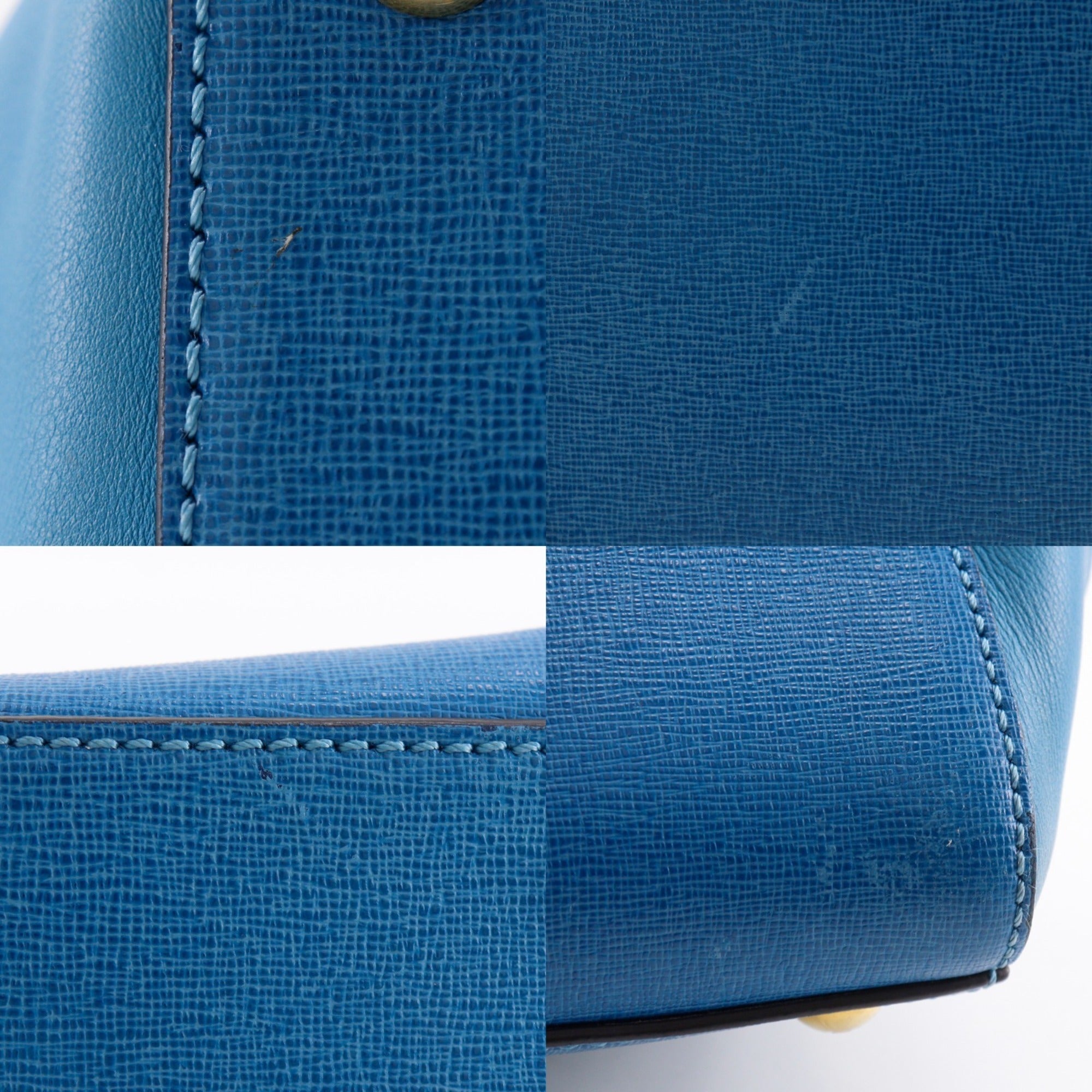 Fendi Blue Leather Handbag (Pre-Owned)