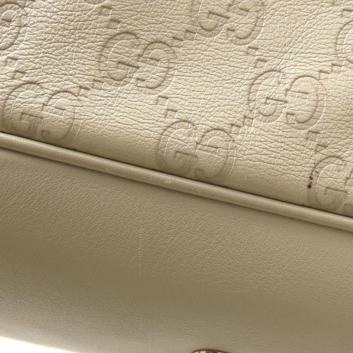 Gucci Ivory Leather Tote Bag (Pre-Owned)