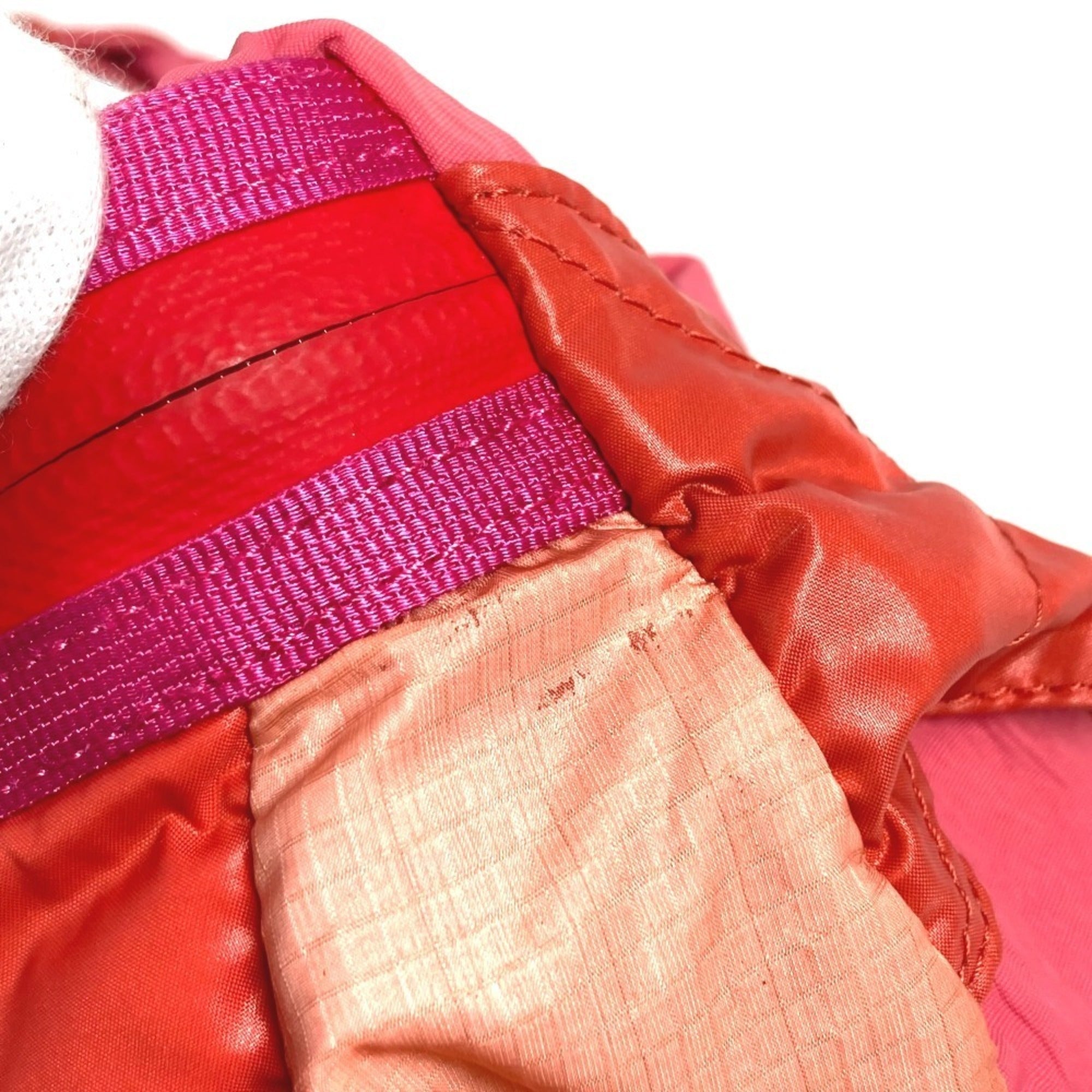 Chanel Pink Red Color Nylon (Pre-Owned)
