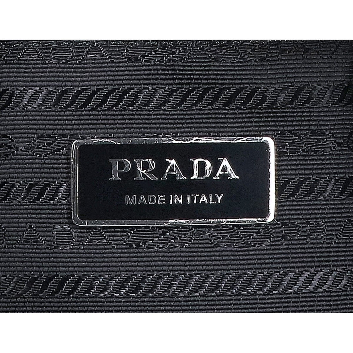 Prada Black White Fabric Tote Bag (Pre-Owned)