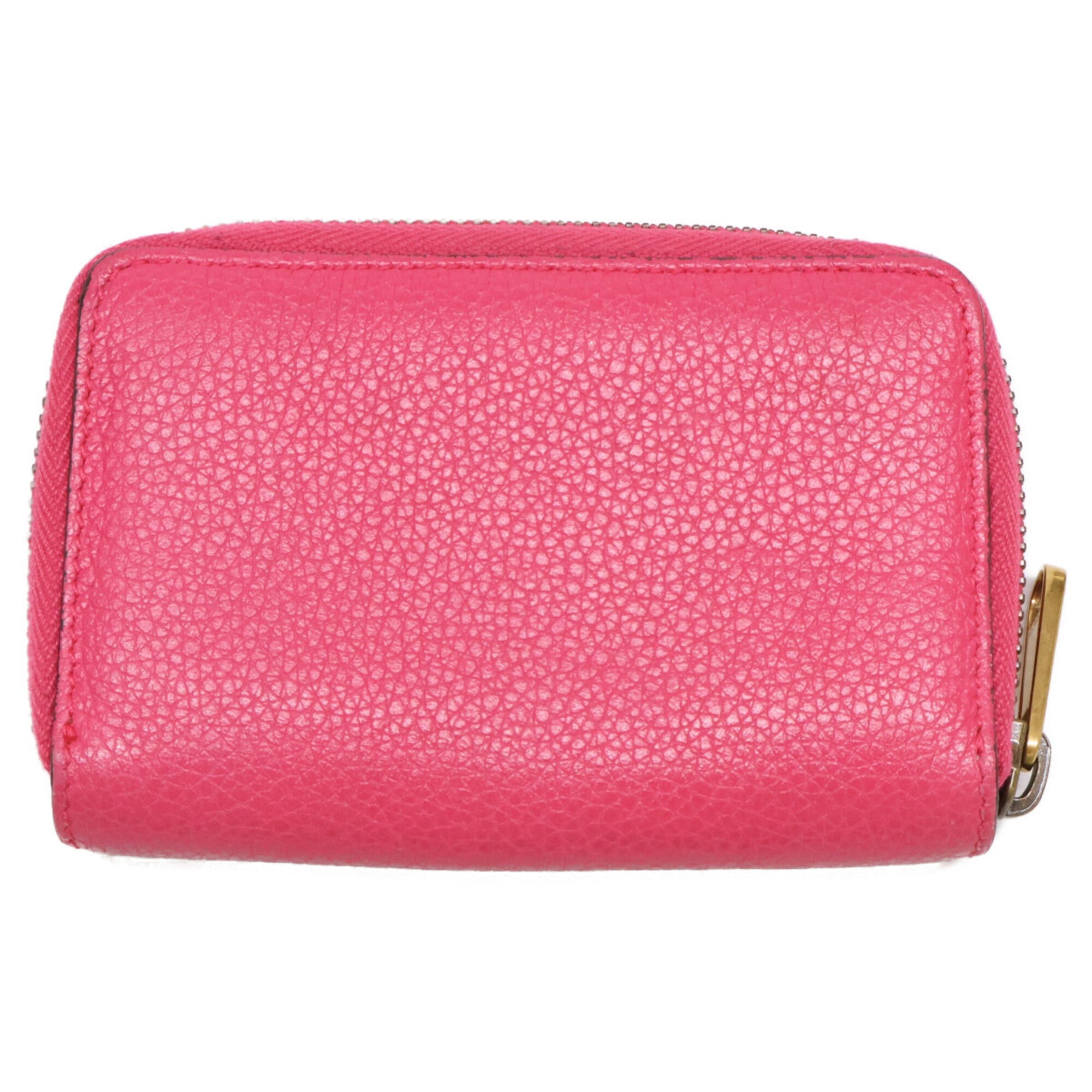 Gucci Pink Leather Coin Purse/Coin Case (Pre-Owned)