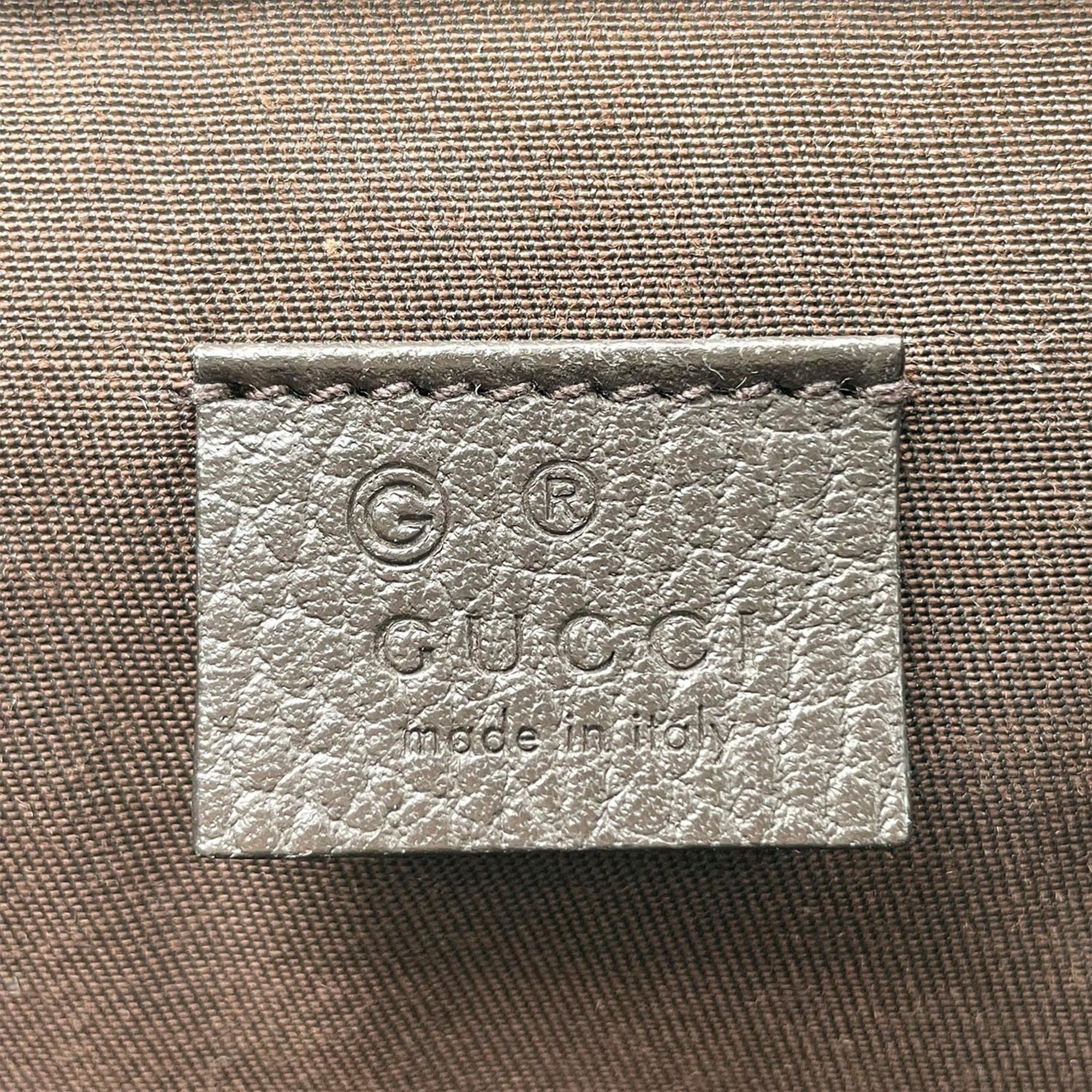 Gucci Brown Gg Canvas Leather Backpack (Pre-Owned)