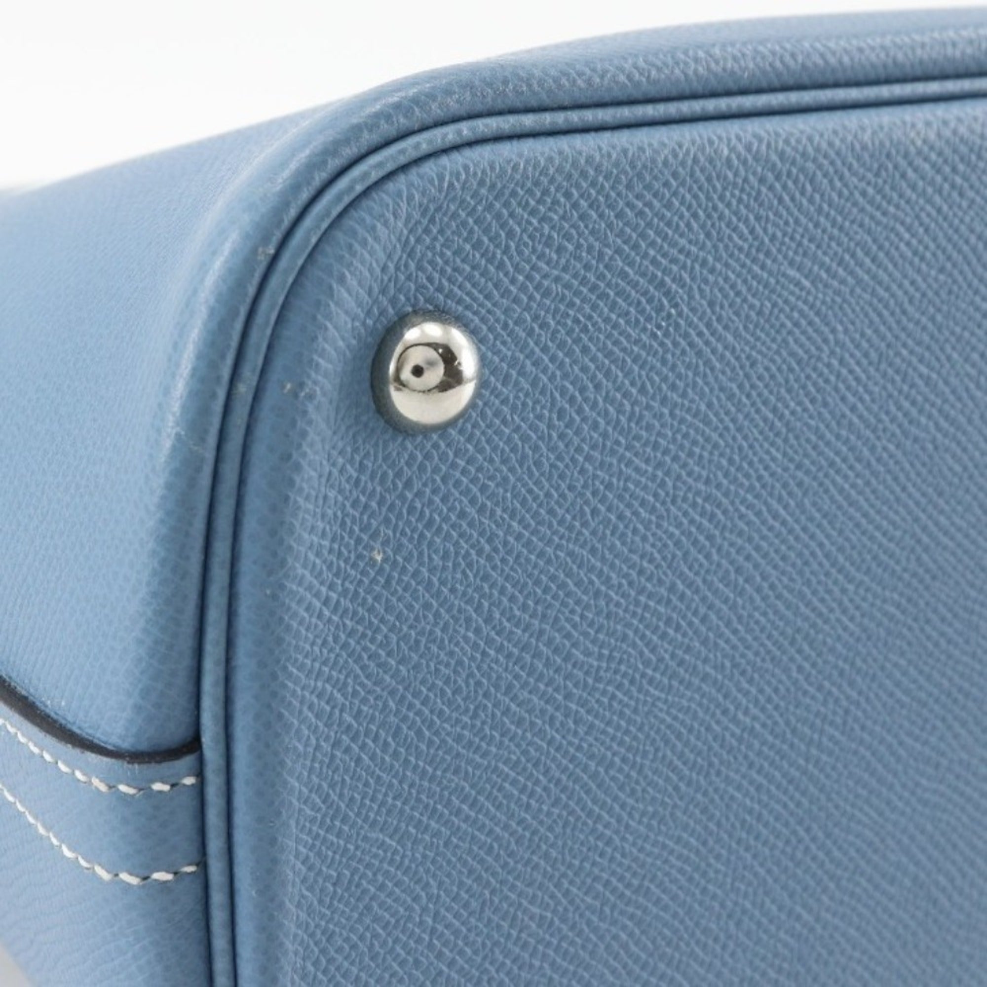 Hermes Bolide Blue Jean Epsom Leather Handbag (Pre-Owned)