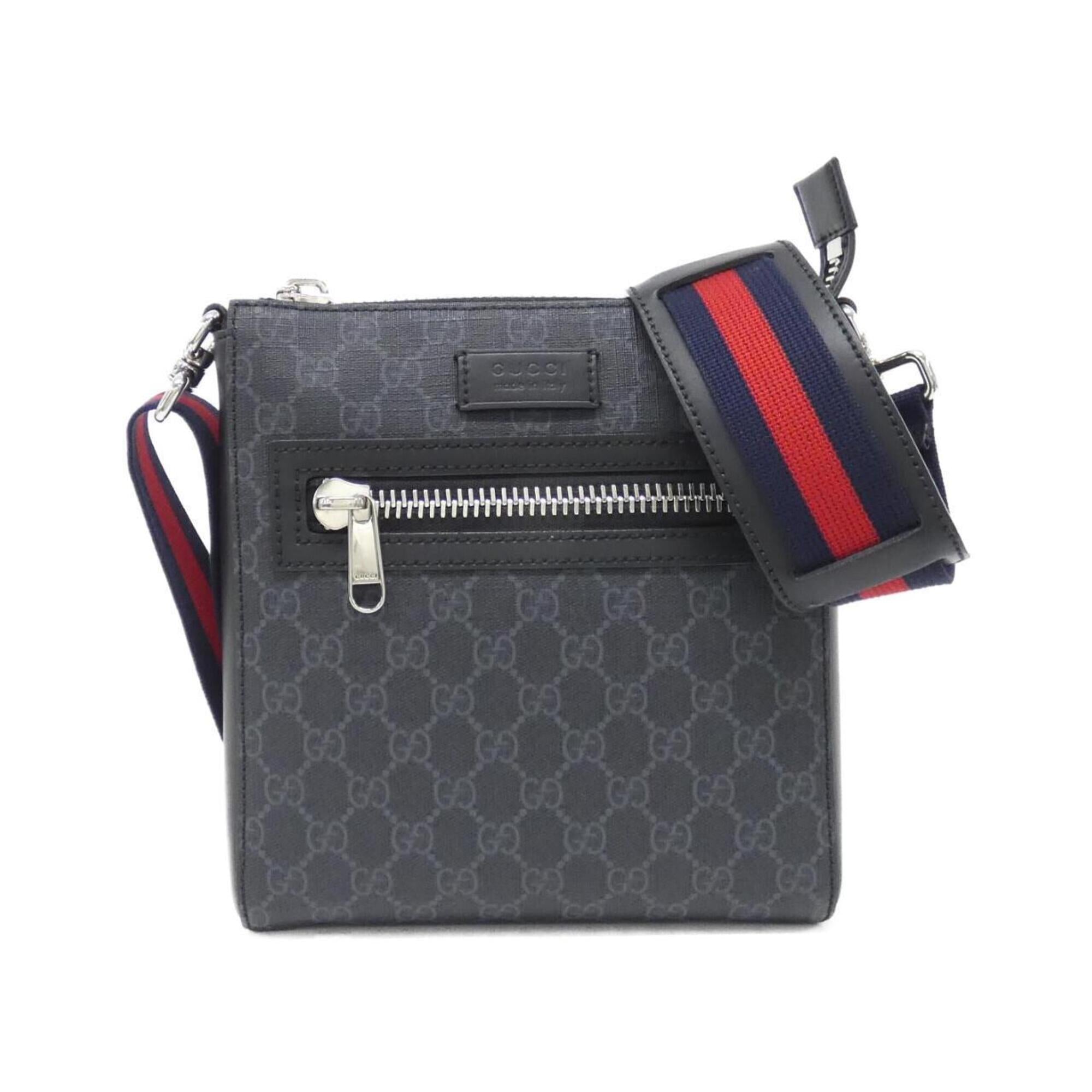 Gucci Black Gray Gg Supreme Shoulder Bag (Pre-Owned)