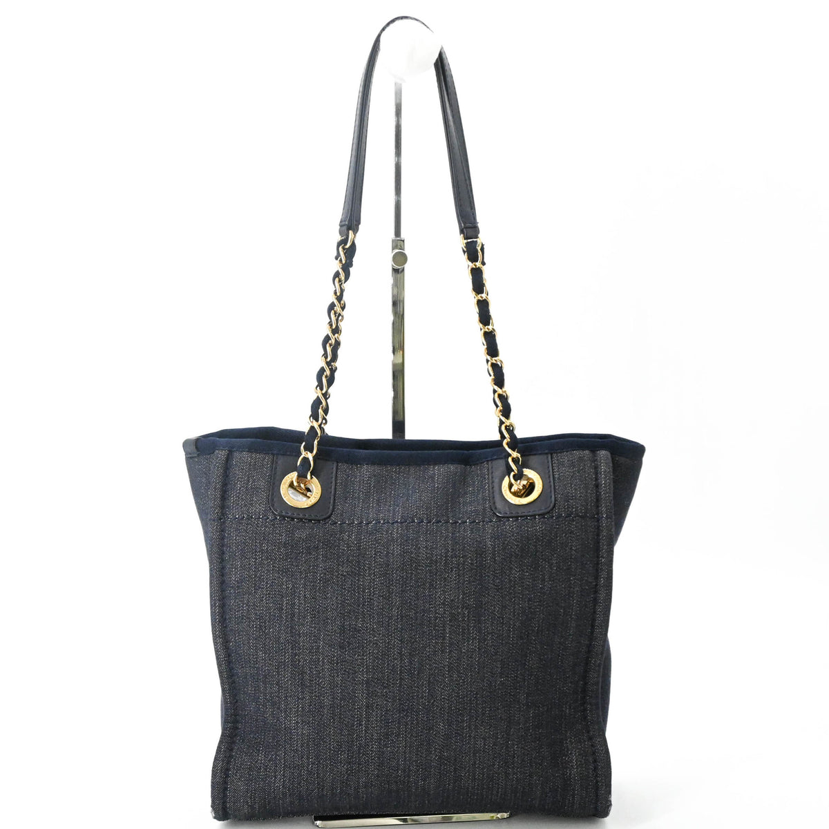 Chanel Deauville Navy Canvas Tote Bag (Pre-Owned)