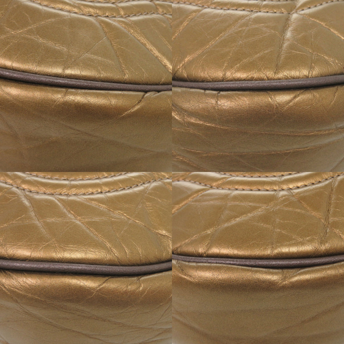 Longchamp Bronze Brown Leather Shoulder Bag (Pre-Owned)