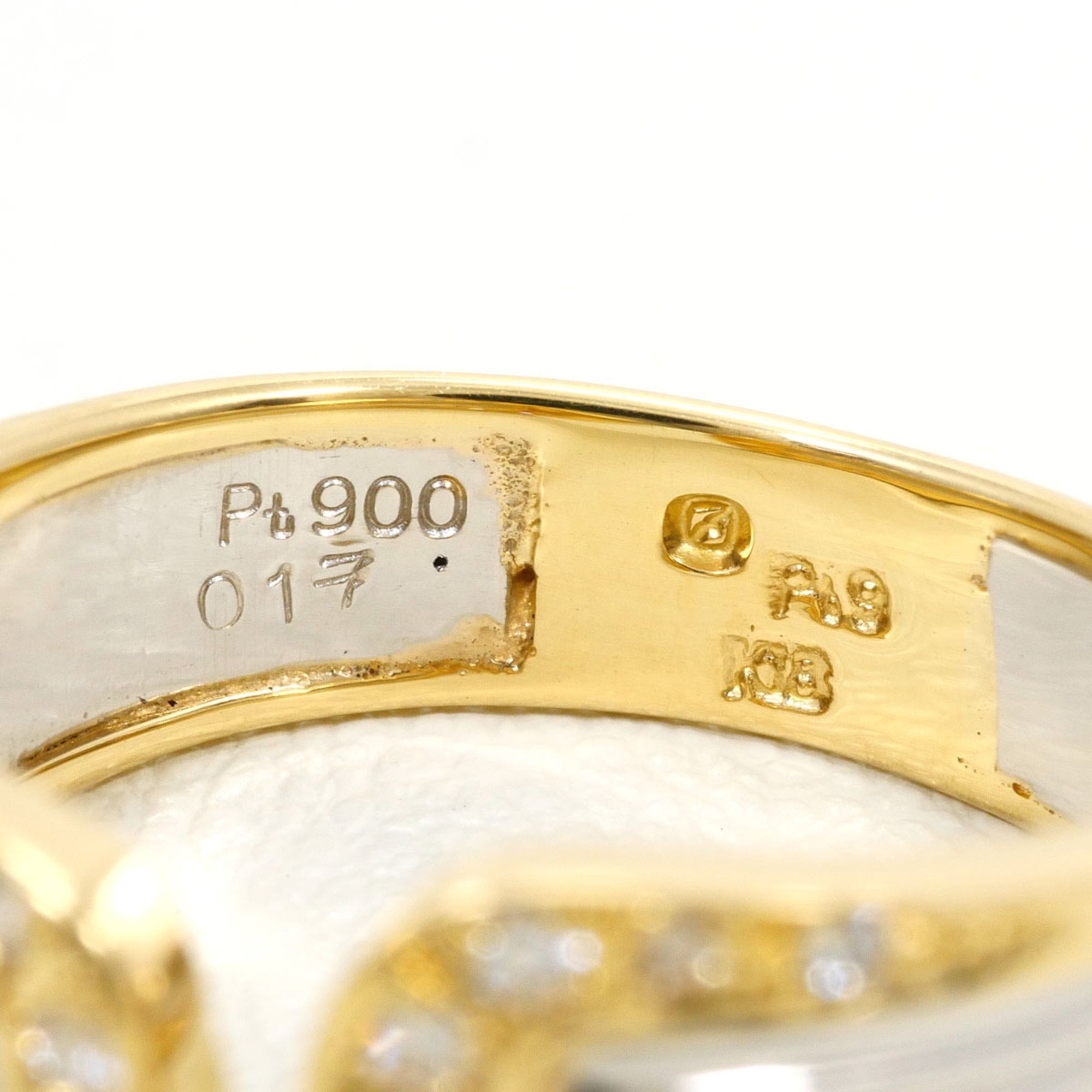 Unbranded Platinum Yellow Gold Yellow Gold (18K) Platinum 900 Band Ring (Pre-Owned)