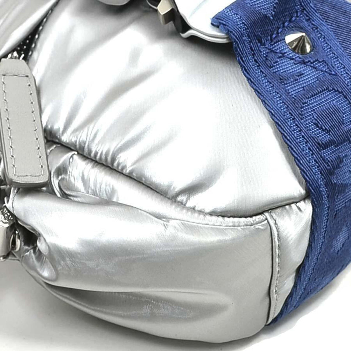 Mcm Blue Silver Pvc Shoulder Bag (Pre-Owned)