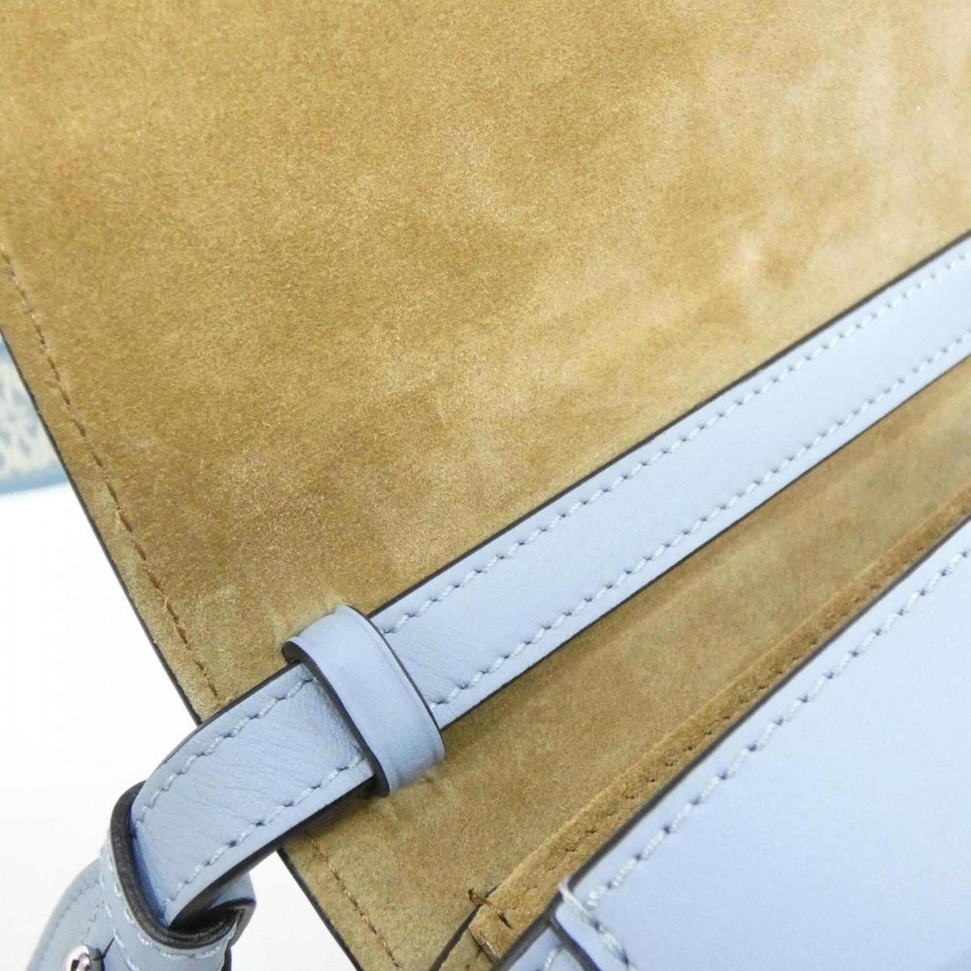 Loewe Blue Leather Shoulder Bag (Pre-Owned)