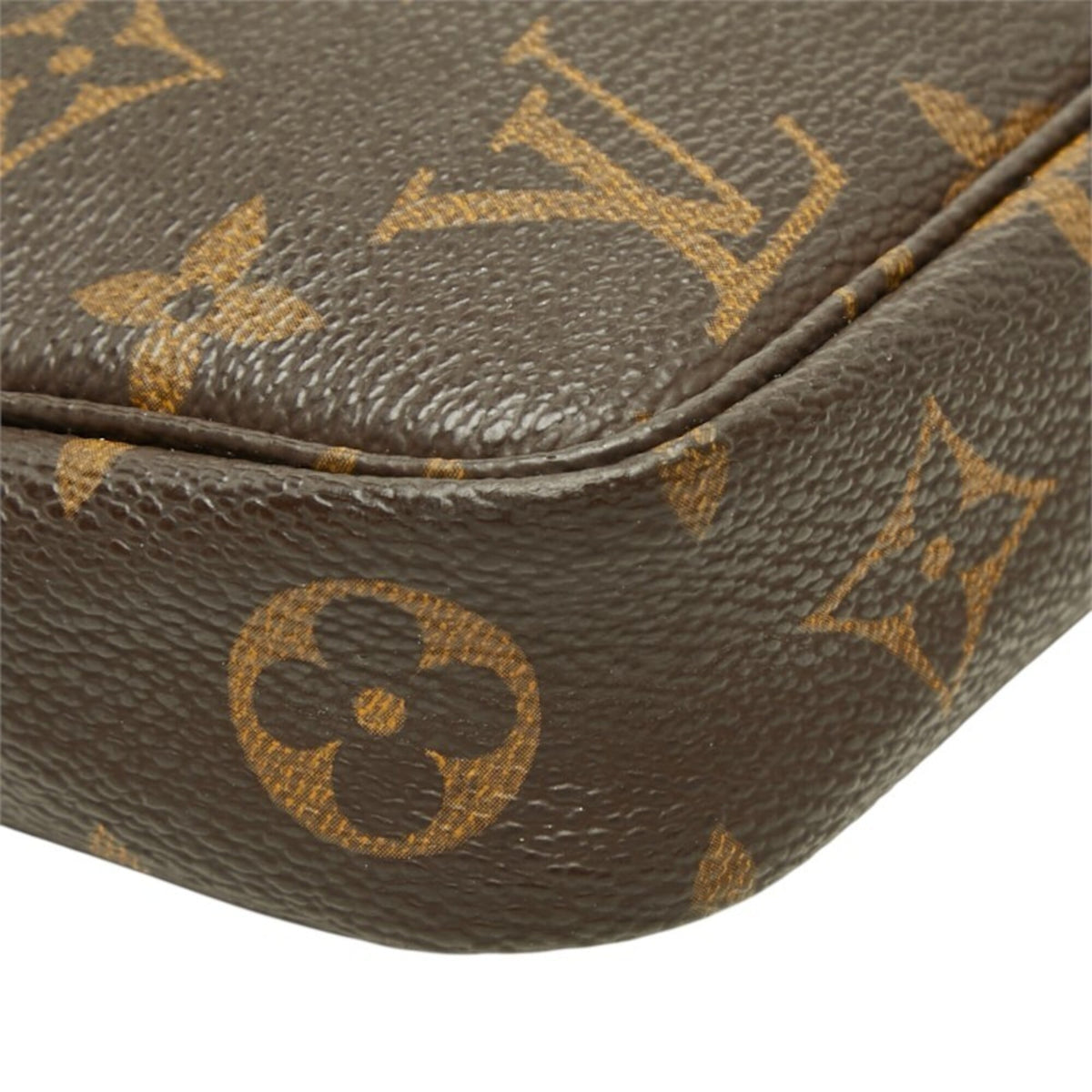 Louis Vuitton Monogram Brown Pvc Leather Handbag Pochette (Pre-Owned)