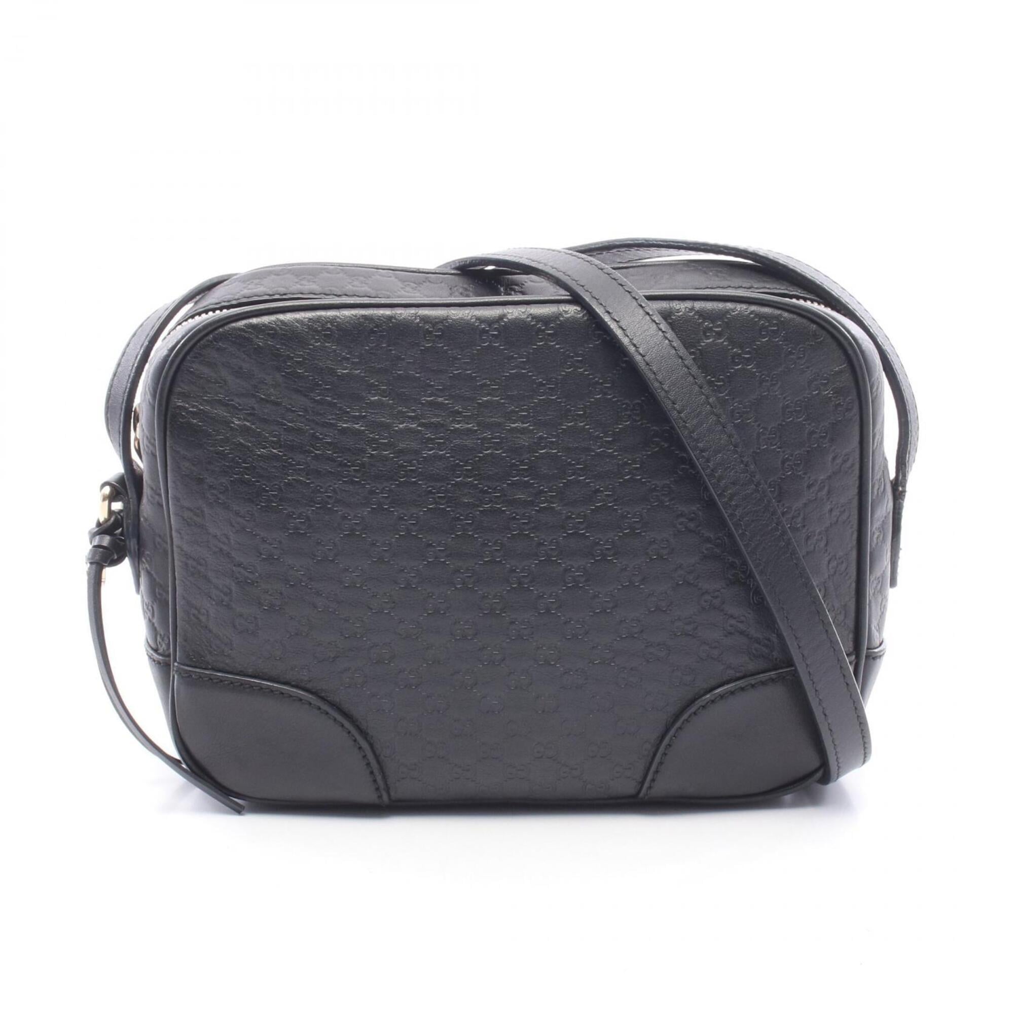 Gucci Black Leather Handbag Shoulder Bag (Pre-Owned)