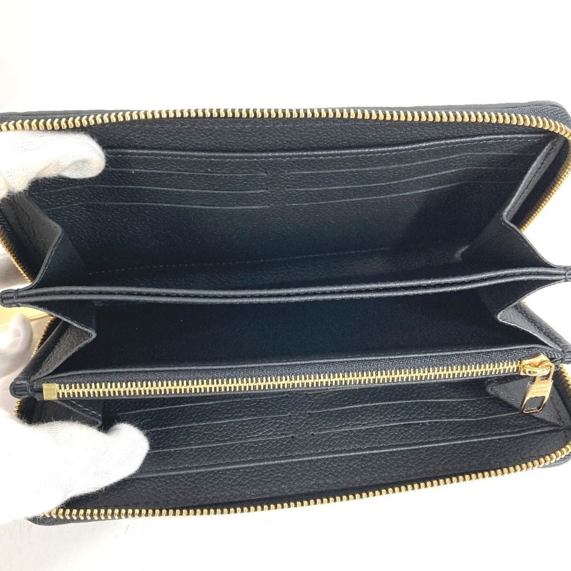 Louis Vuitton Black Noir Monogram Empreinte Long Wallet (Bi-Fold) (Pre-Owned)
