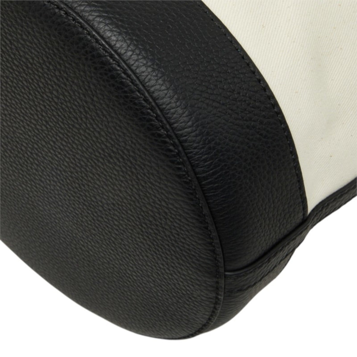 Bally Black White Canvas Leather Tote Bag (Pre-Owned)