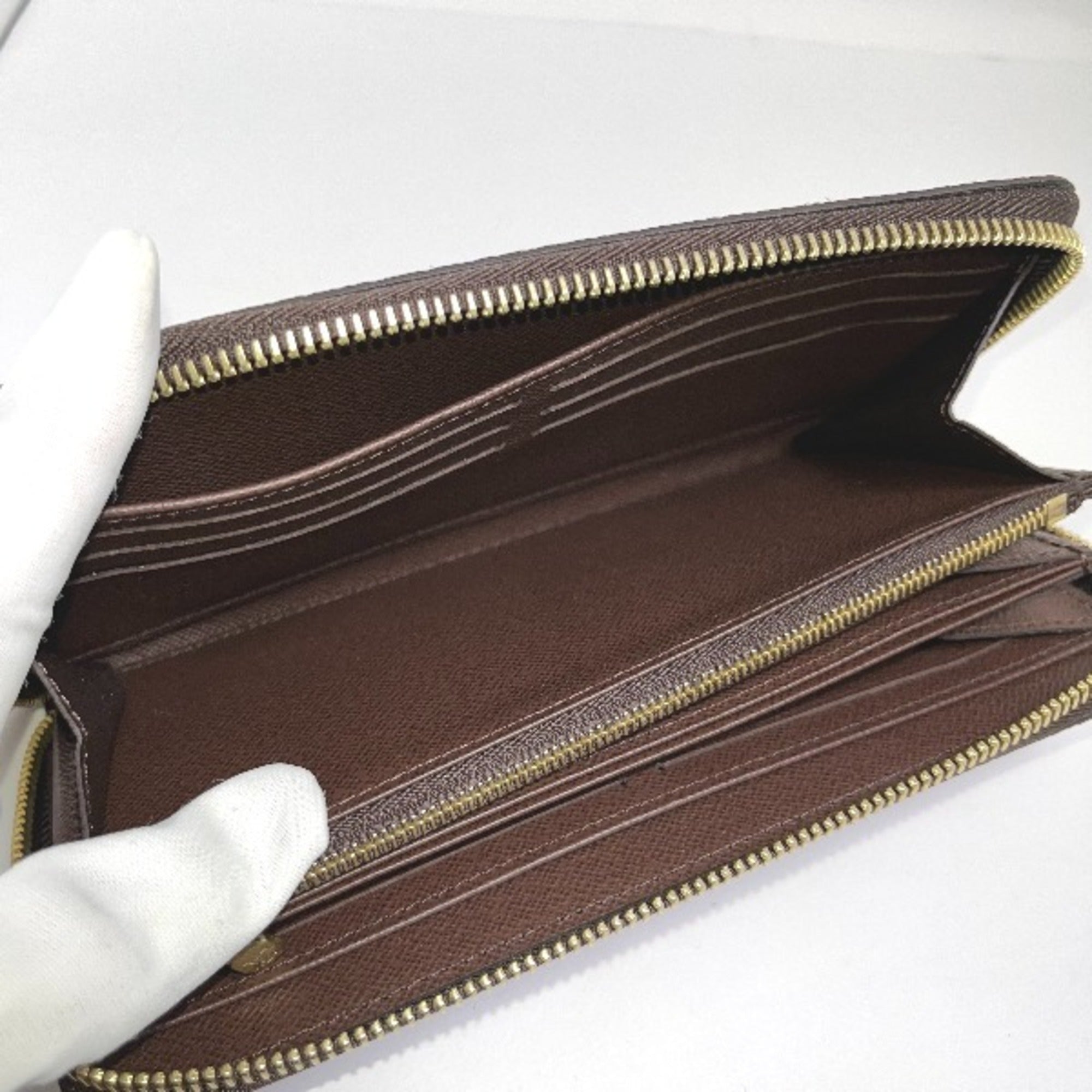 Louis Vuitton Brown Damier Canvas Long Wallet (Bi-Fold) (Pre-Owned)