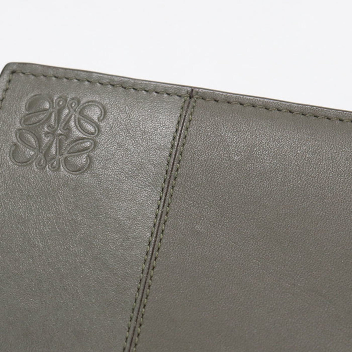 Loewe Khaki Leather Wallet (Bi-Fold) (Pre-Owned)