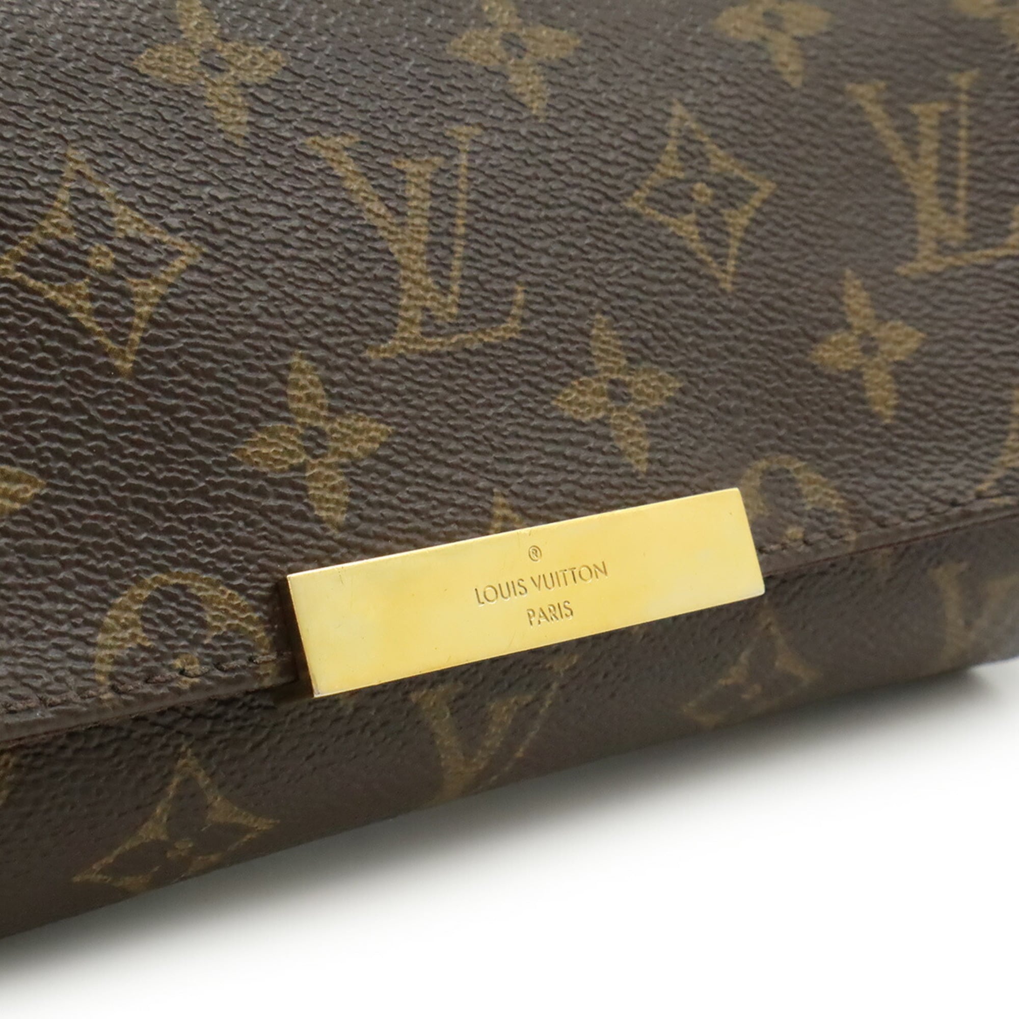 Louis Vuitton Brown Canvas Clutch Bag Pouch Shoulder Bag (Pre-Owned)