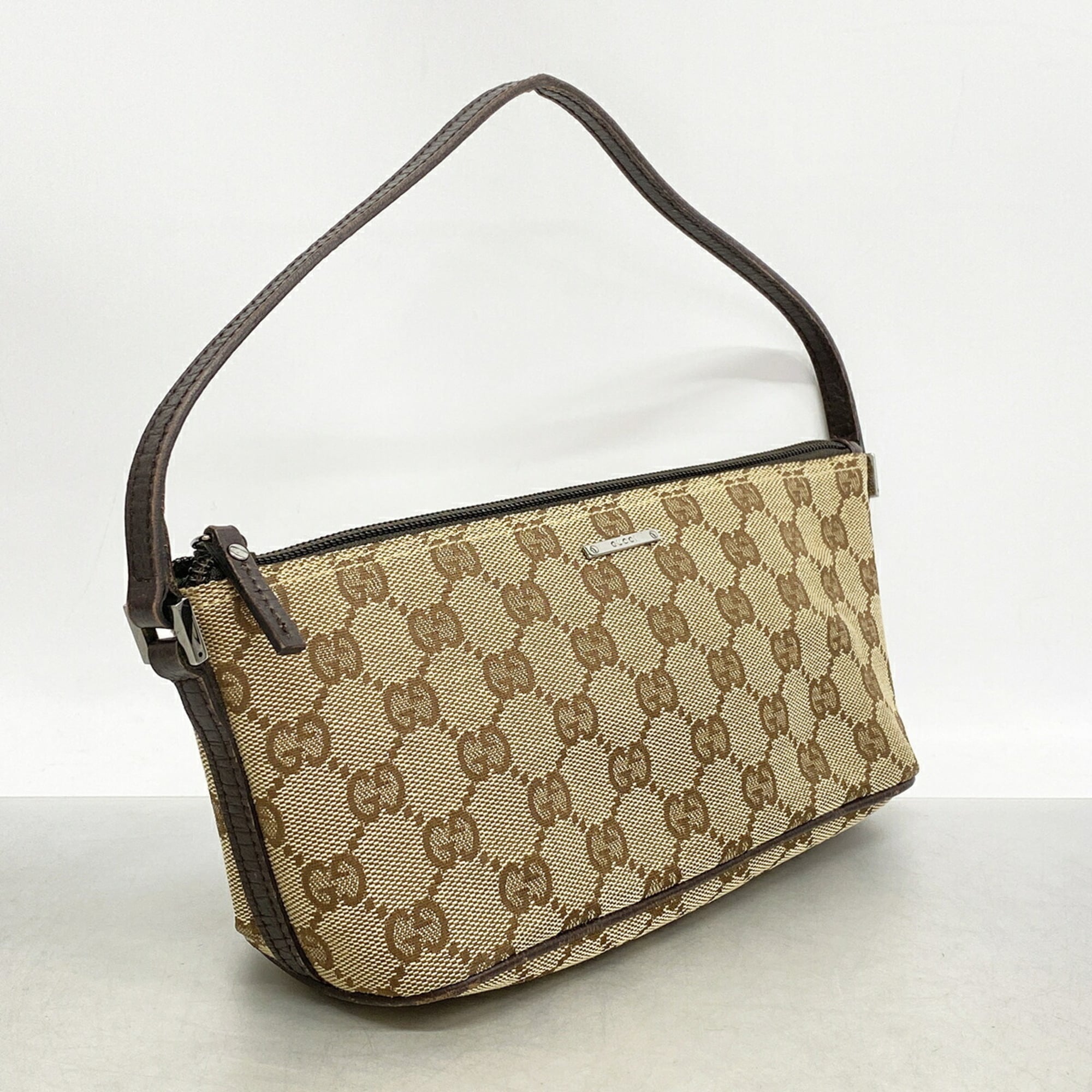 Gucci Brown Canvas Handbag (Pre-Owned)