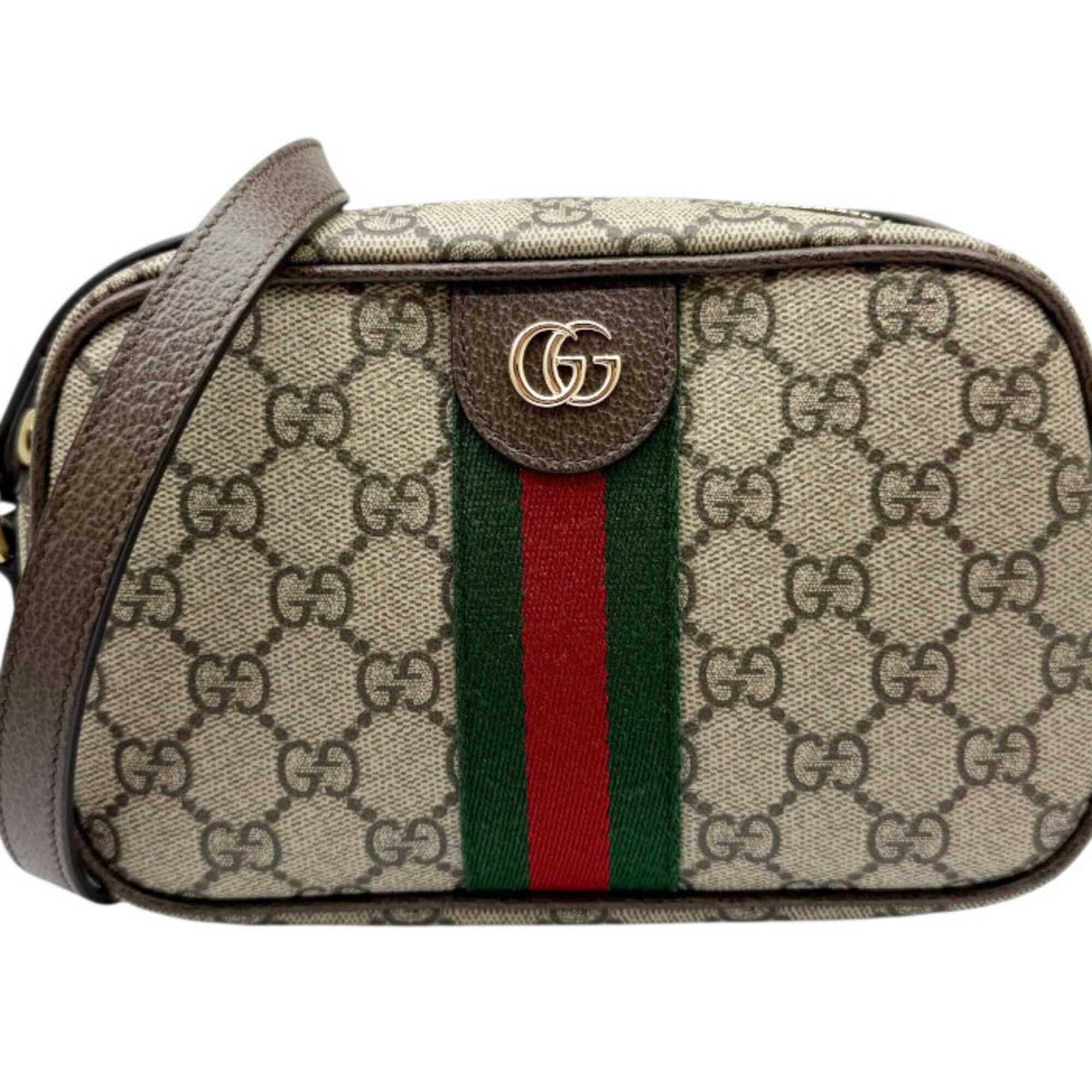 Gucci Beige Gg Canvas Shoulder Bag (Pre-Owned)
