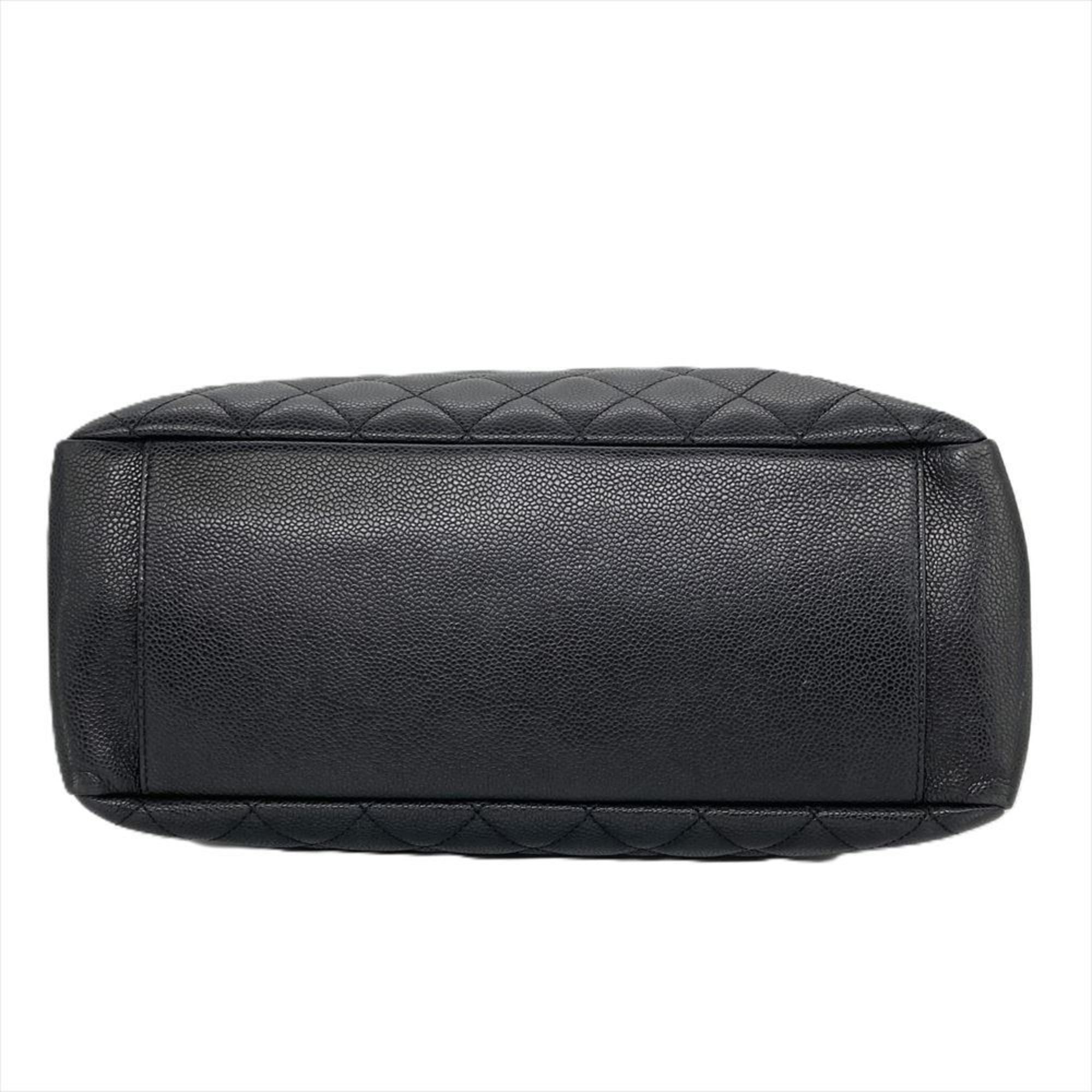 Chanel Black Grained Calfskin Tote Bag (Pre-Owned)