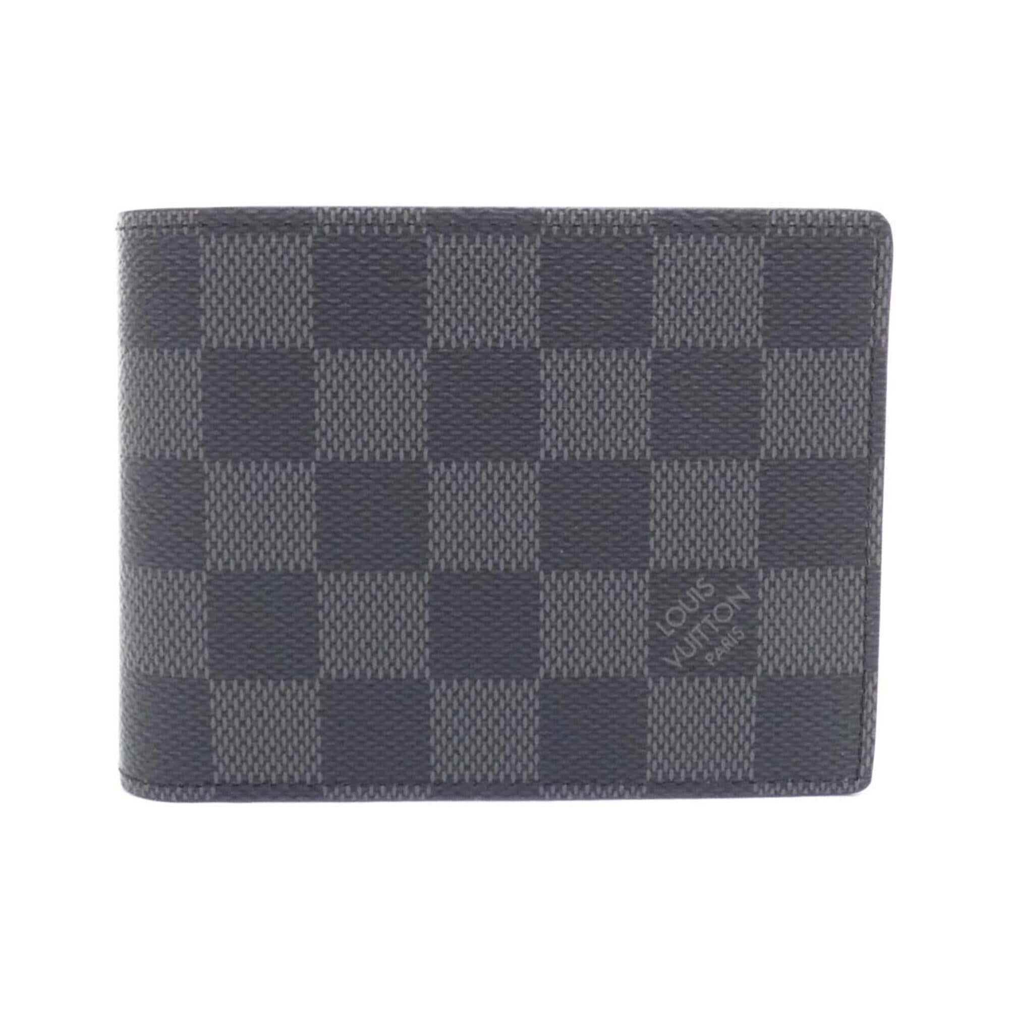 Louis Vuitton Dark Gray Graphite Coated Canvas Bill Wallet (Bi-Fold) (Pre-Owned)