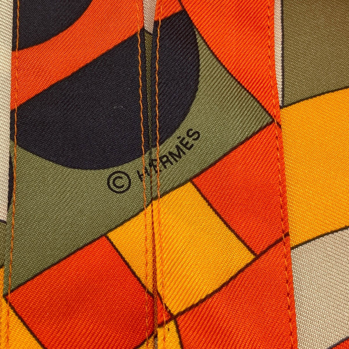 Hermes Orange Silk Eco-Bag Tote Bag (Pre-Owned)