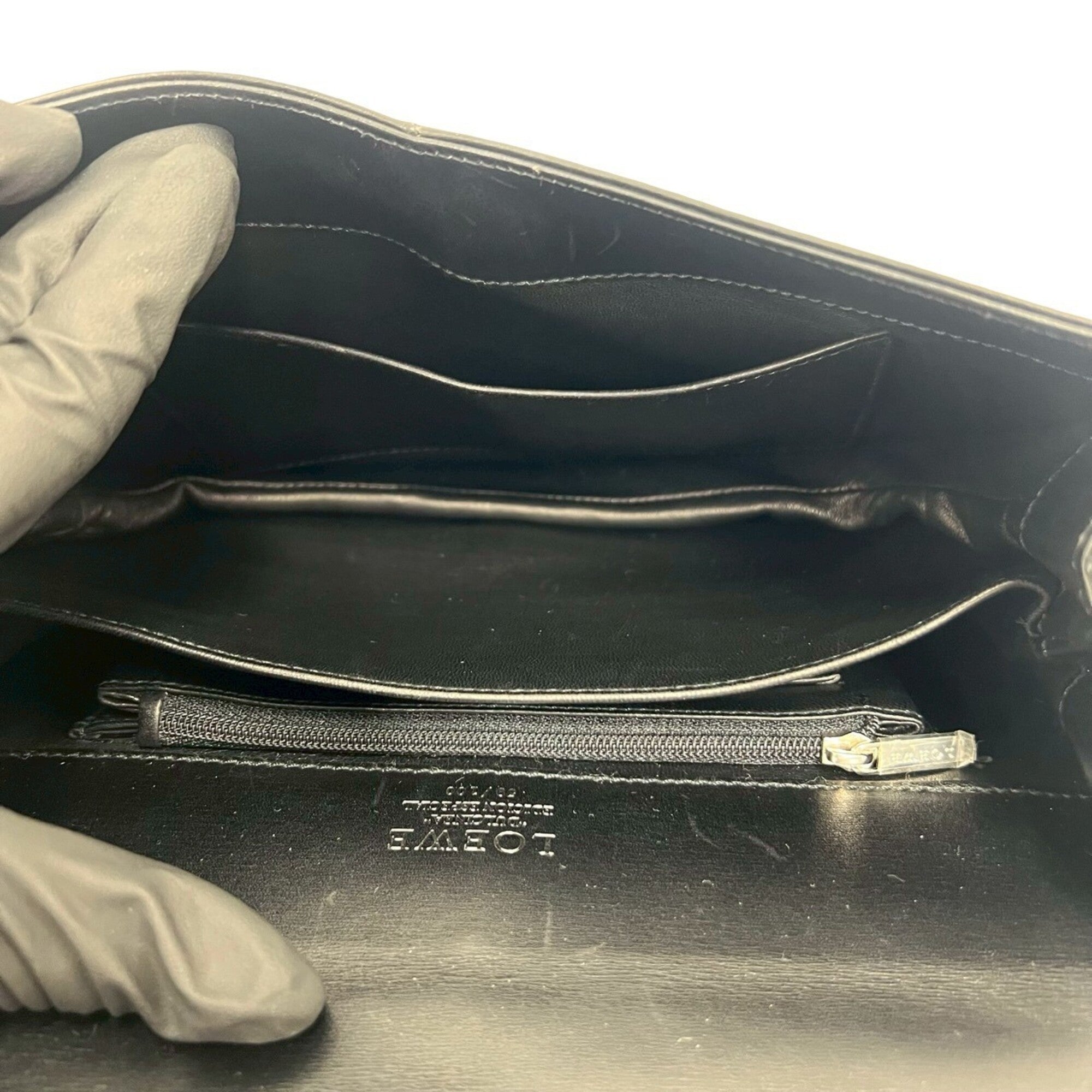 Loewe Black Leather Handbag Shoulder Bag (Pre-Owned)