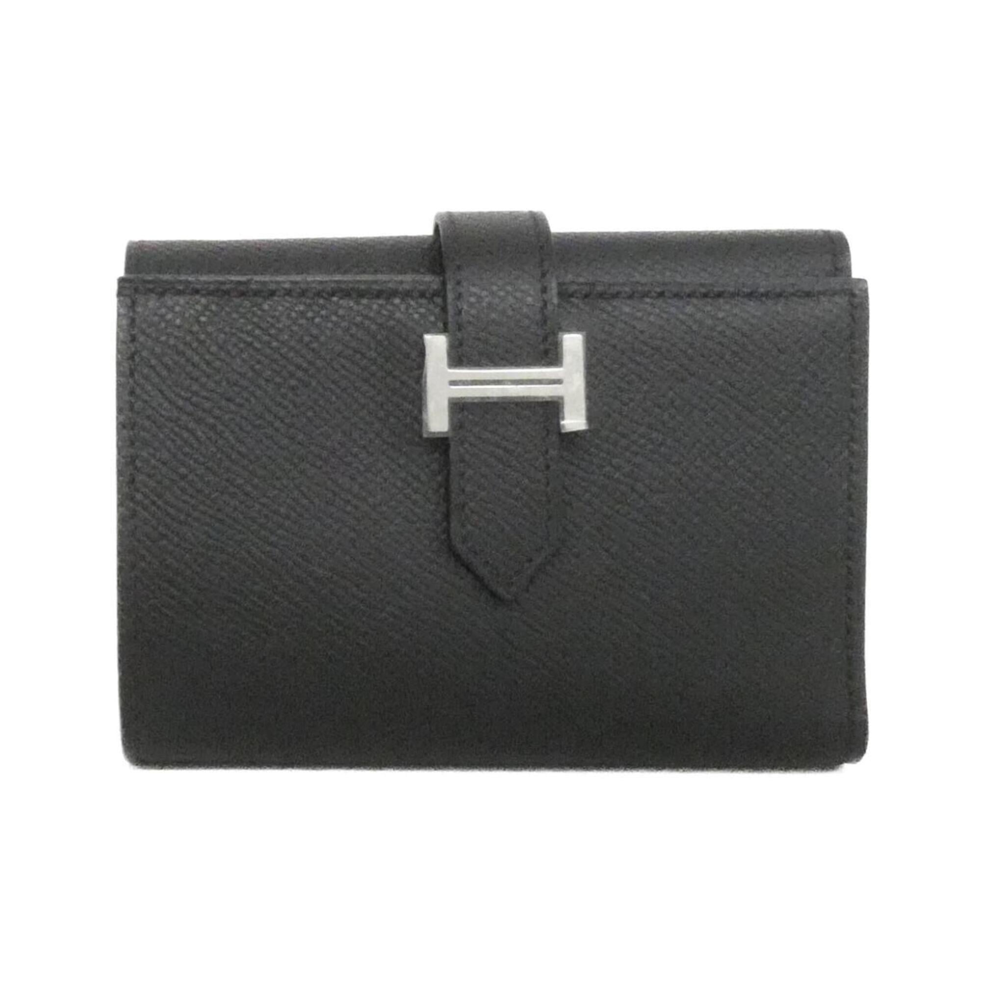 Hermes Black Rouge H Epsom Leather Coin Purse/Coin Case (Pre-Owned)
