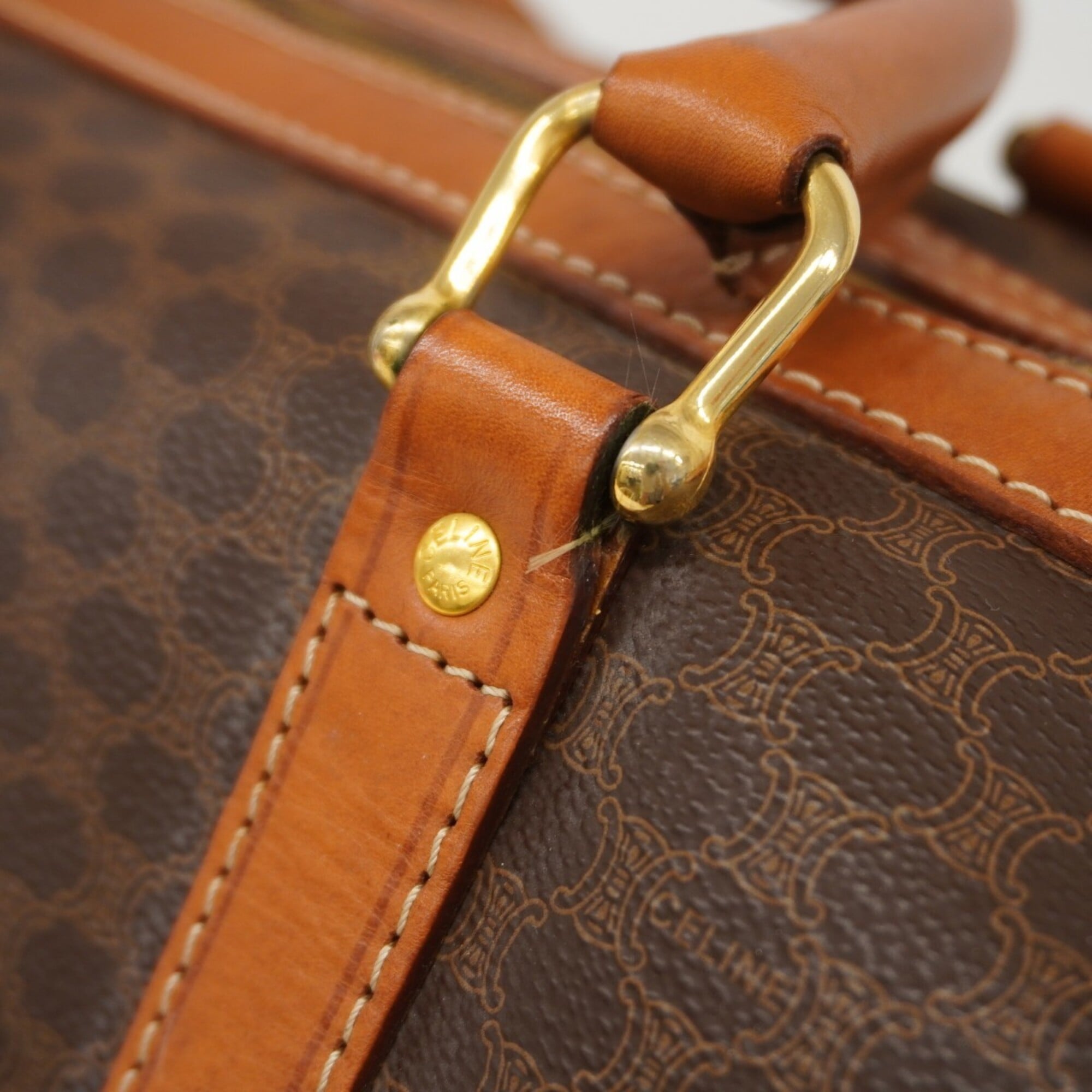 Celine Brown Pvc Boston Bag (Pre-Owned)