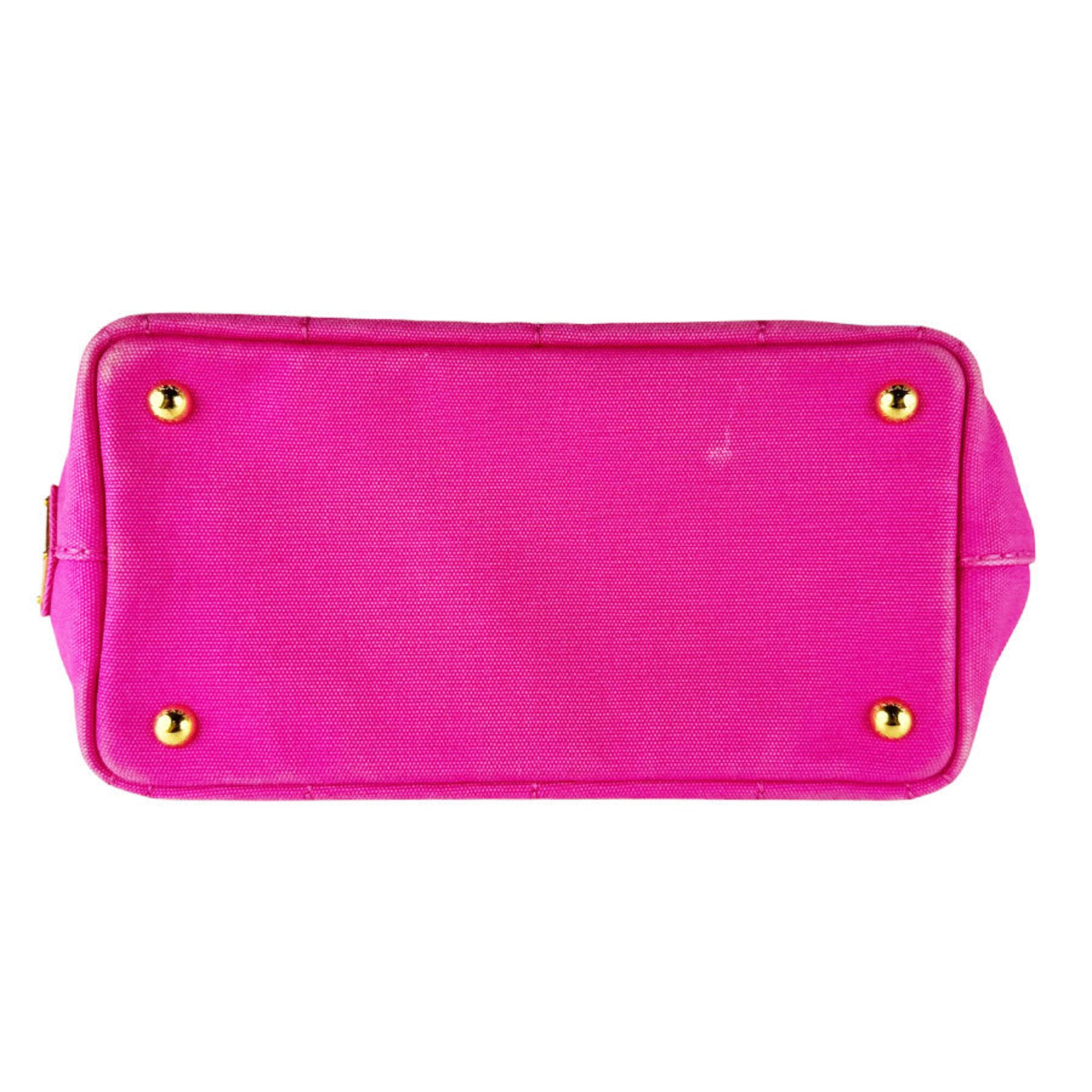 Prada Pink Canvas Handbag Shoulder Bag (Pre-Owned)