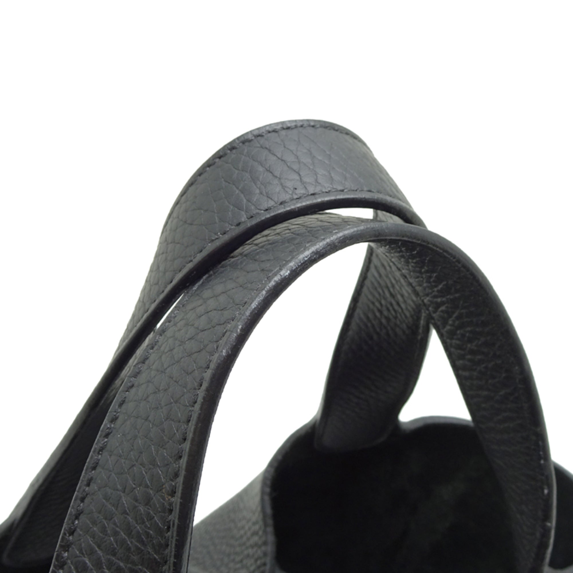 Hermes Black Taurillon Clemence Leather Handbag (Pre-Owned)