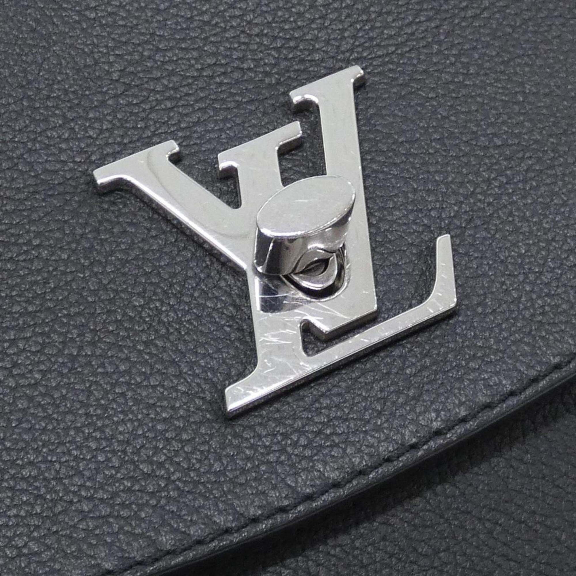 Louis Vuitton Black Leather Handbag (Pre-Owned)