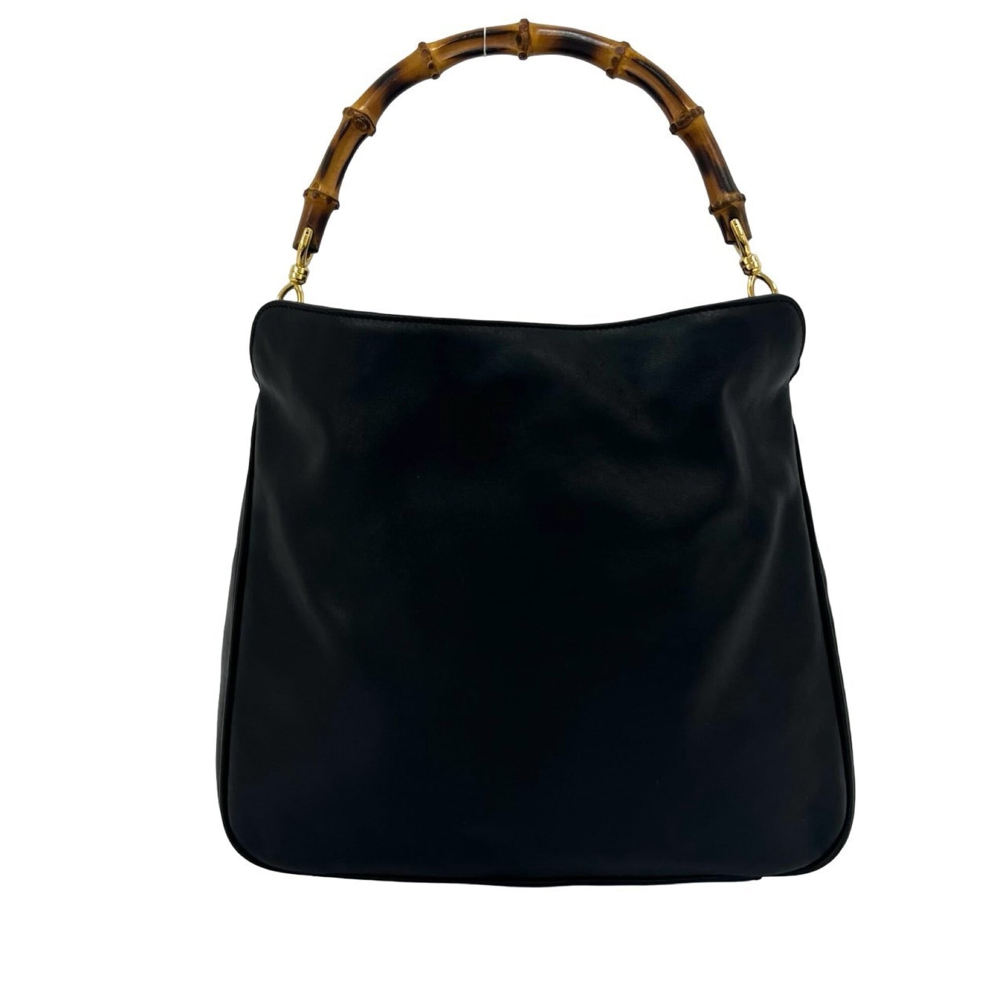 Gucci Black Leather Handbag Shoulder Bag Tote Bag (Pre-Owned)