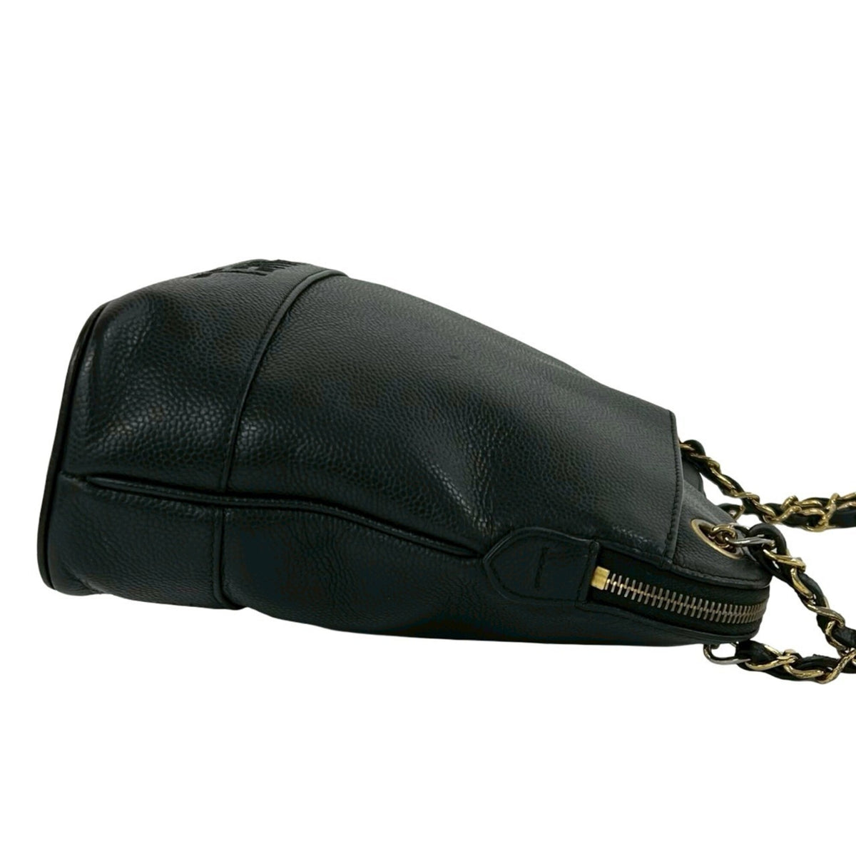 Chanel Black Grained Calfskin Shoulder Bag Tote Bag (Pre-Owned)