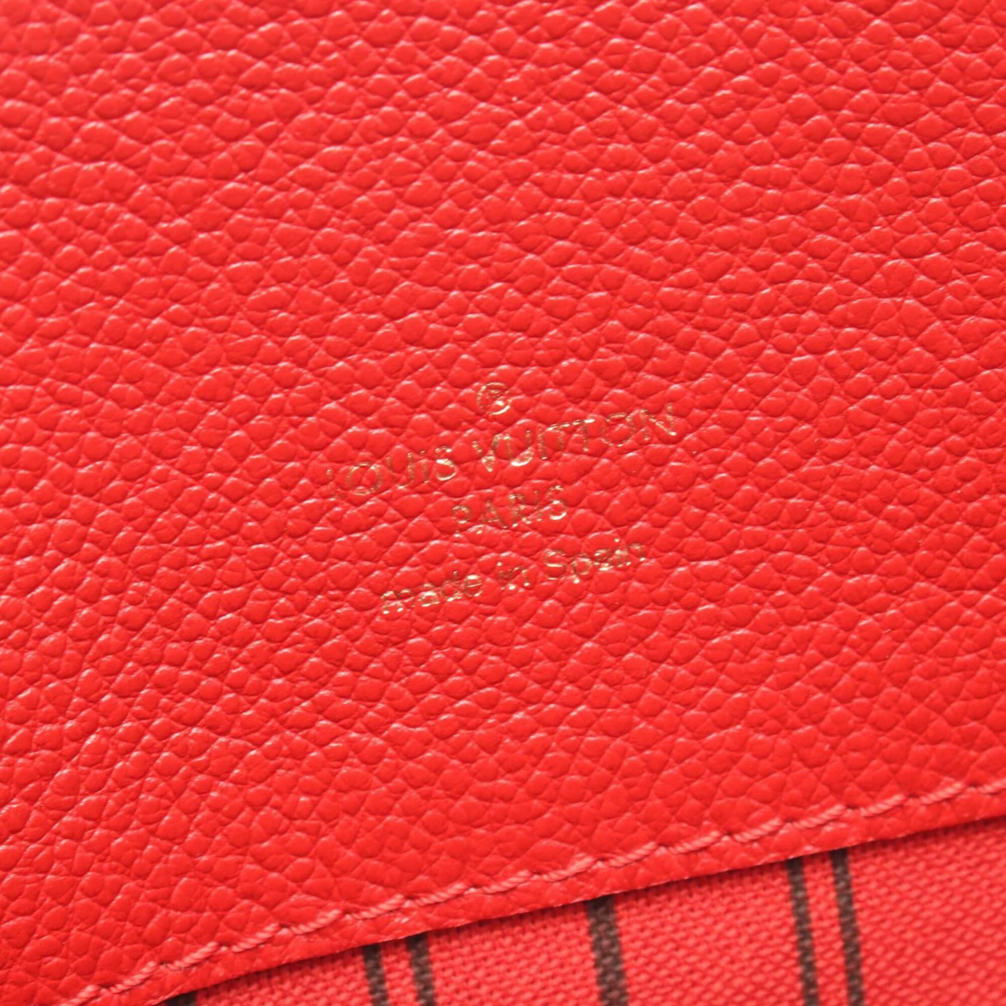 Louis Vuitton Black Red Color Monogram Empreinte Handbag Shoulder Bag (Pre-Owned)
