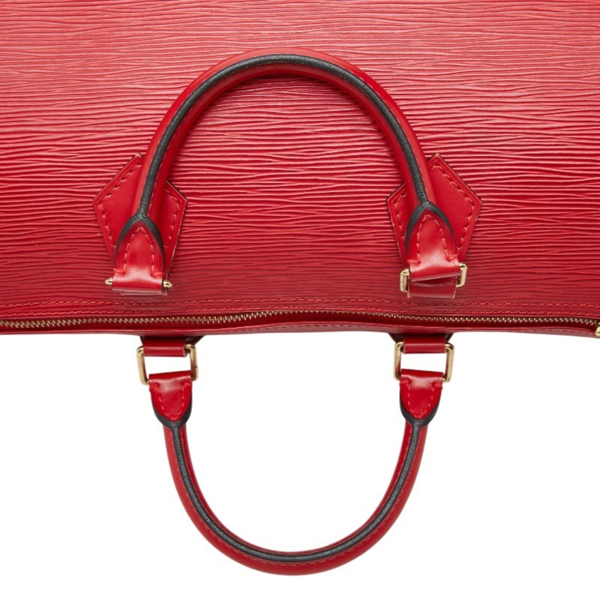 Louis Vuitton Epi Castilian Red Leather Boston Bag Handbag (Pre-Owned)
