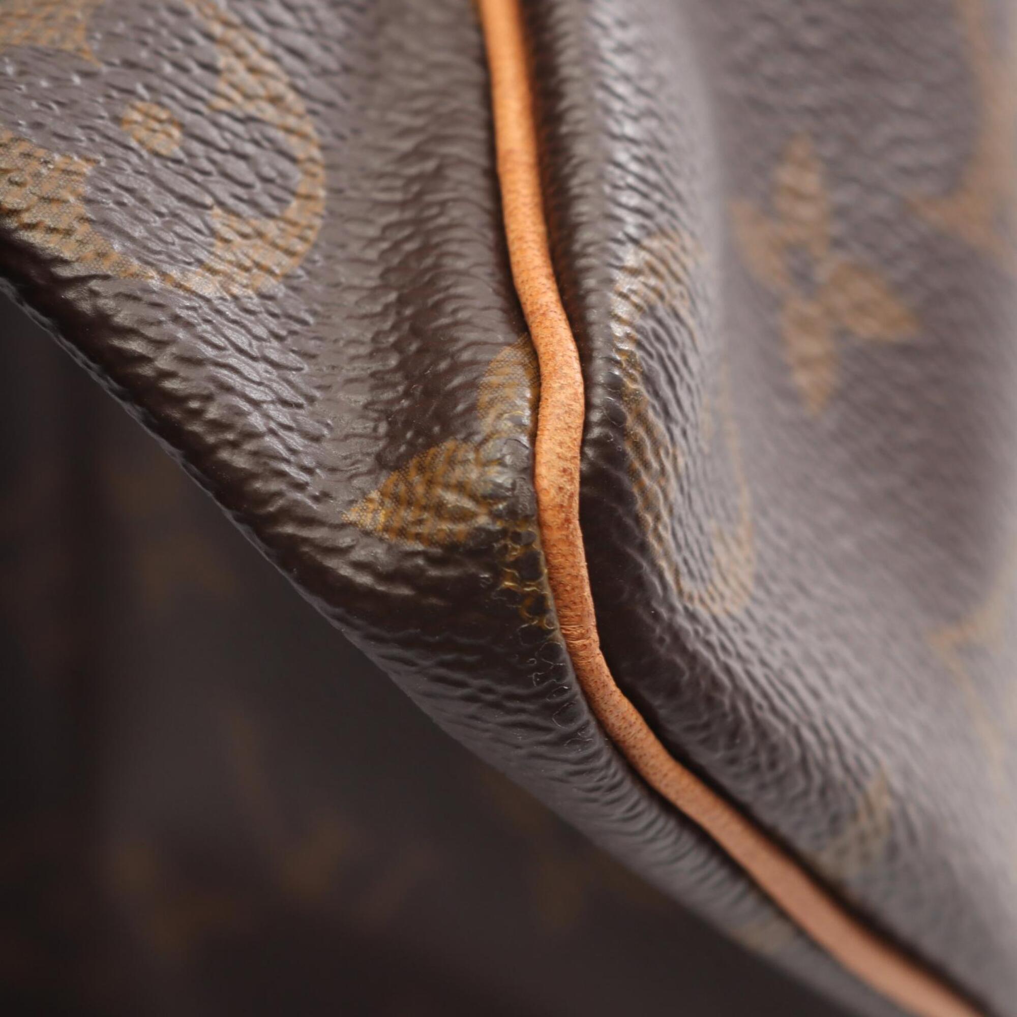 Louis Vuitton Brown Pvc Coated Canvas Leather Handbag (Pre-Owned)