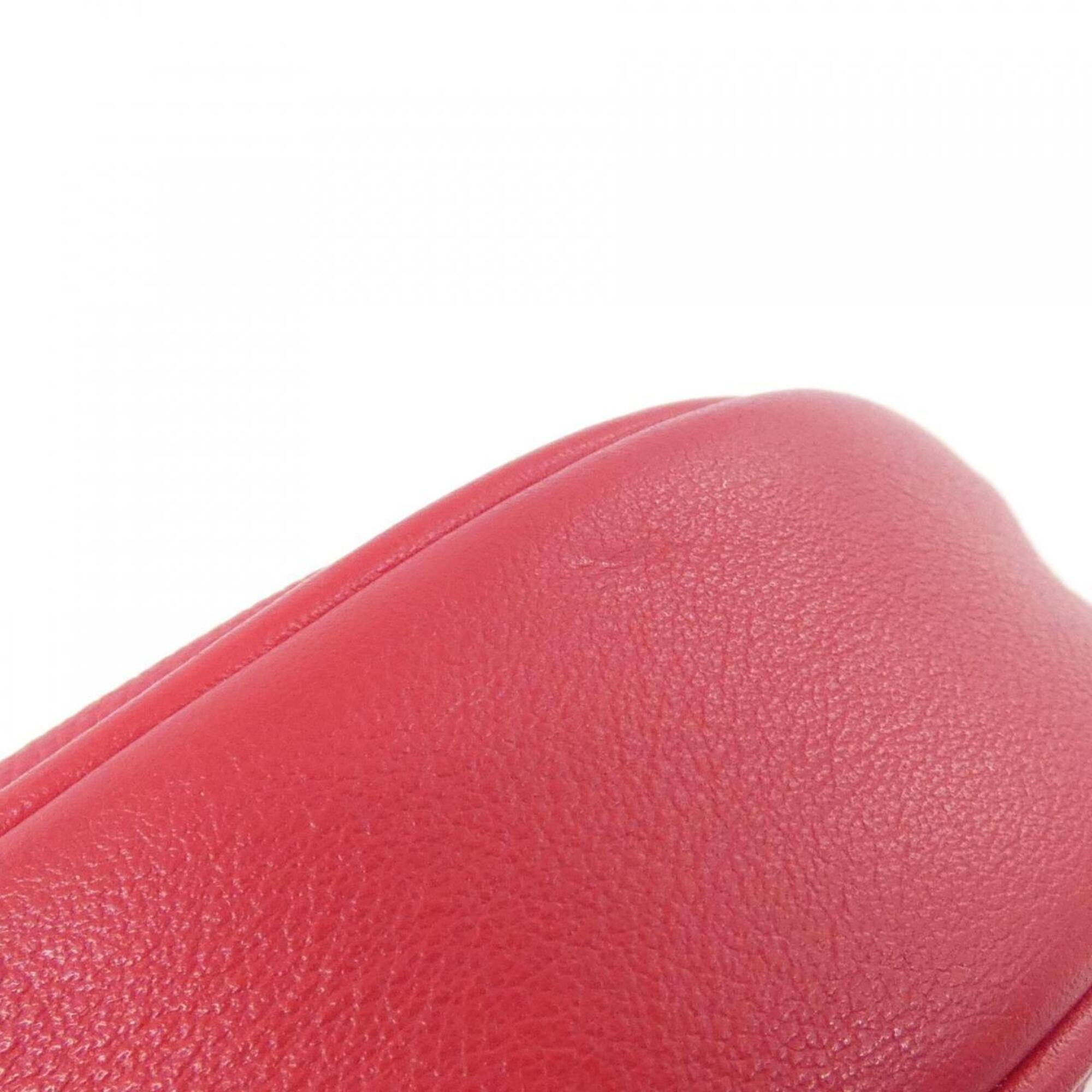 Bvlgari Red Color Leather Shoulder Bag (Pre-Owned)