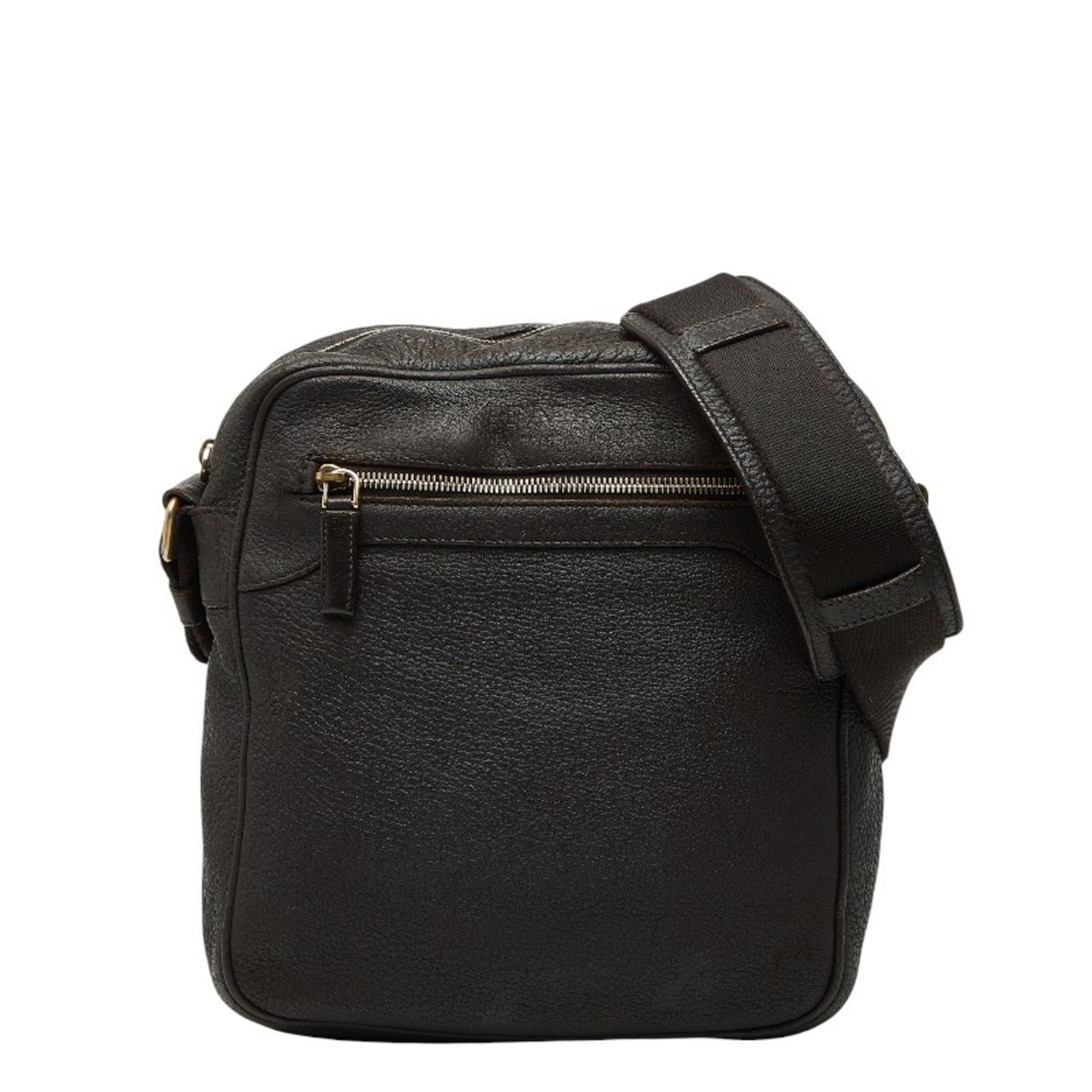 Prada Brown Leather Shoulder Bag (Pre-Owned)