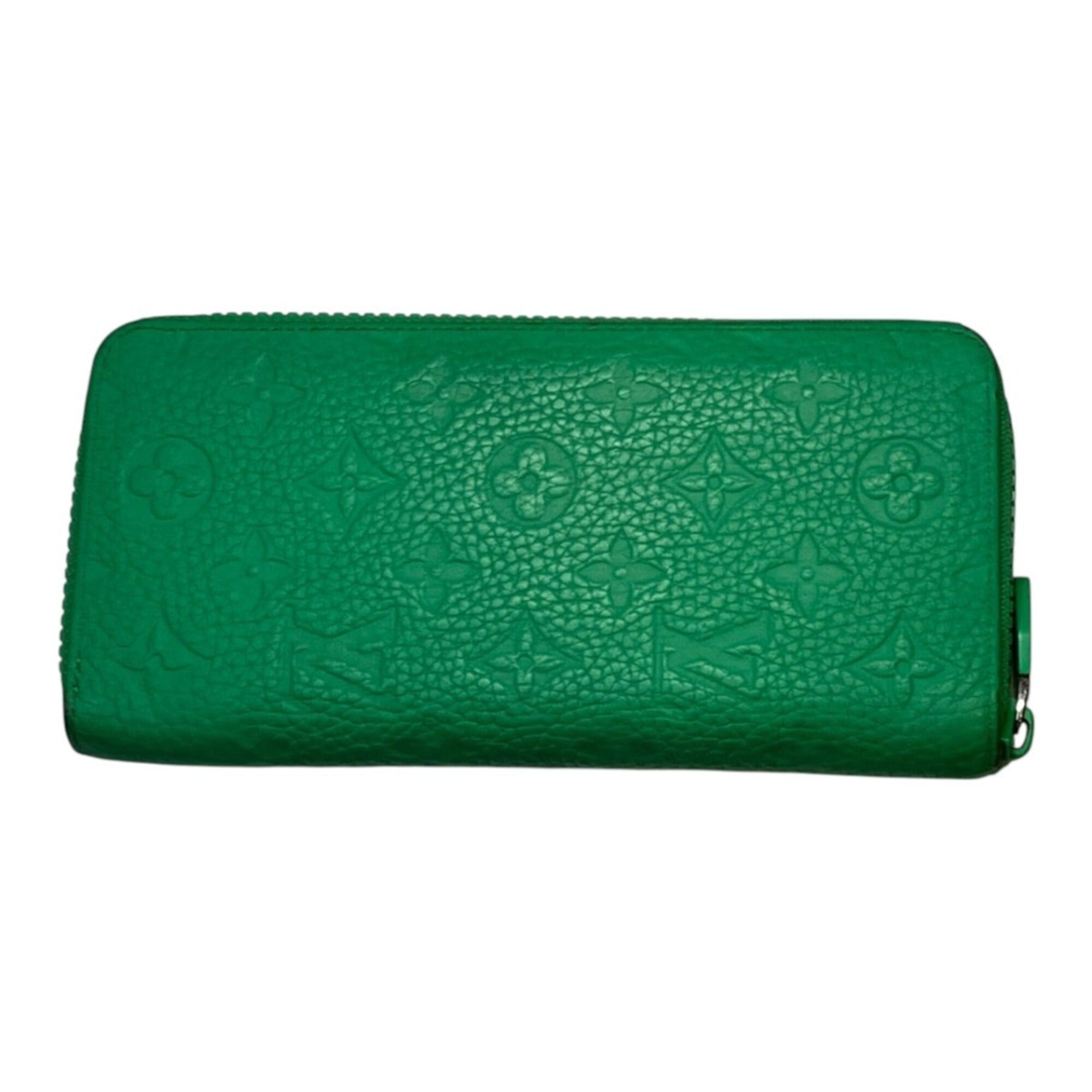 Louis Vuitton Green Cuir Ombre Leather Long Wallet (Bi-Fold) (Pre-Owned)