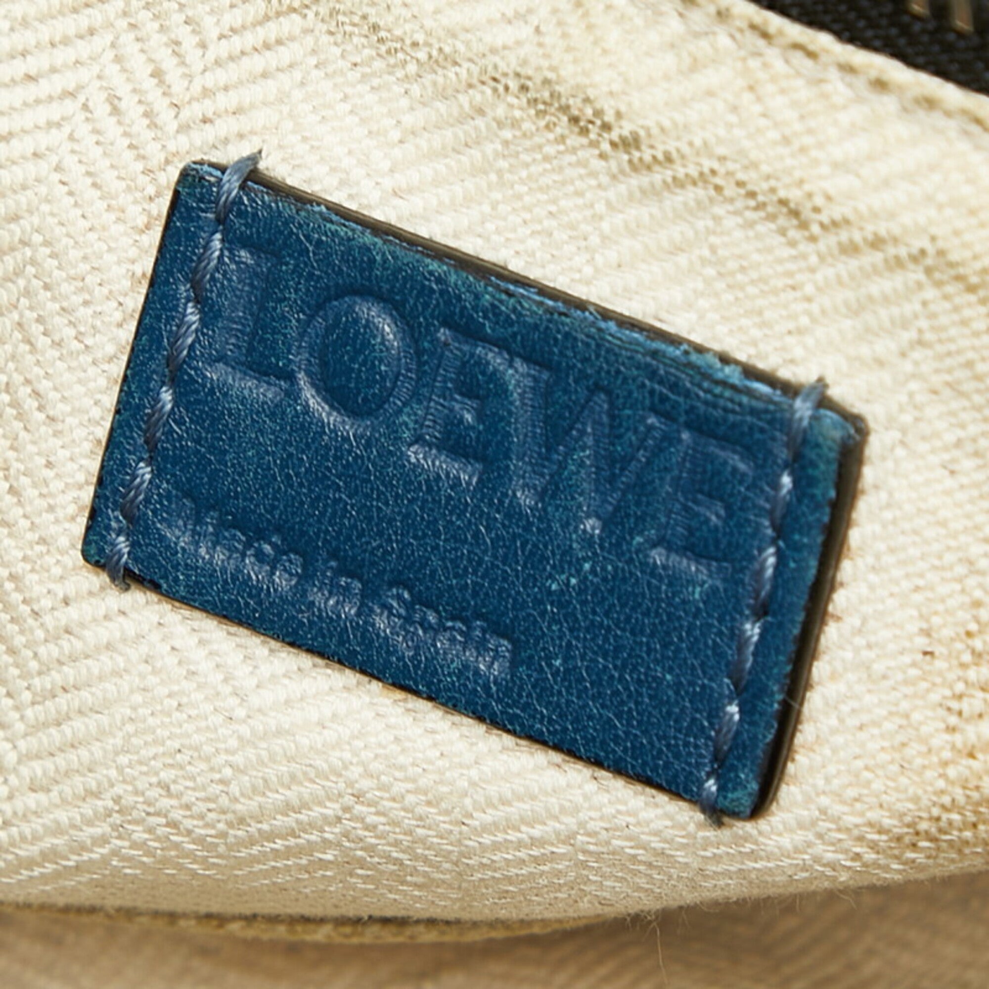 Loewe Puzzle Navy Purple Leather Handbag Shoulder Bag (Pre-Owned)