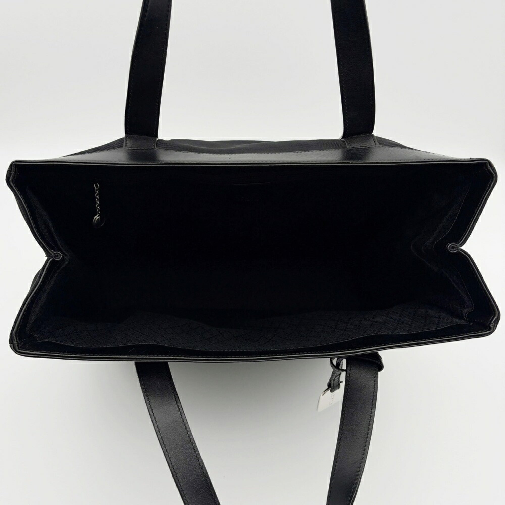 Gucci Black Nylon Leather Tote Bag (Pre-Owned)