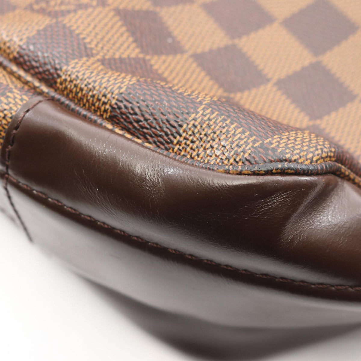 Louis Vuitton Brown Coated Canvas Leather Handbag Shoulder Bag (Pre-Owned)