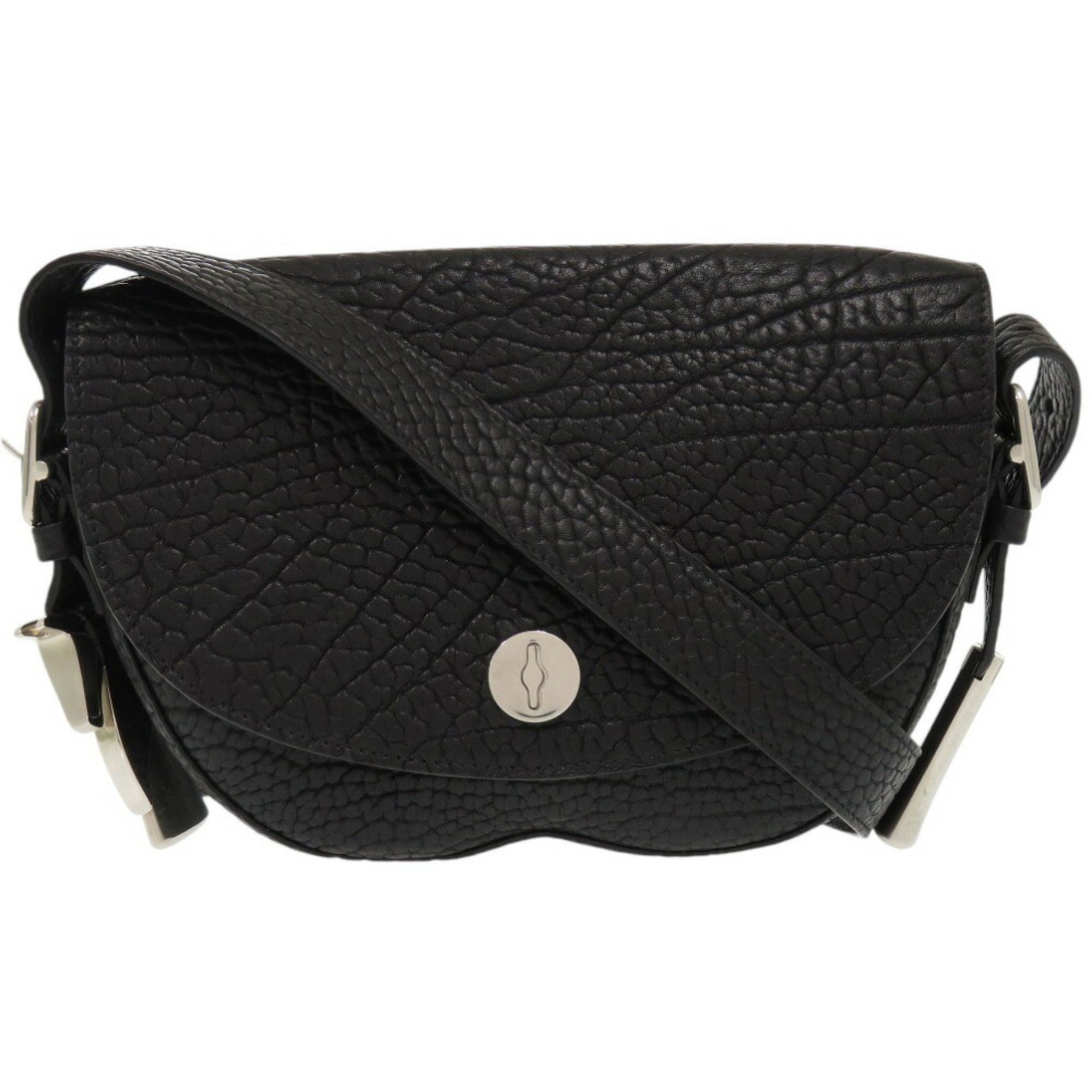 Burberry Black Leather Shoulder Bag (Pre-Owned)